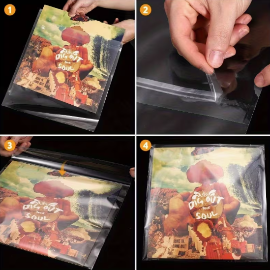 12" Record Re Sealable Polythene Protective Sleeves 20 Pack