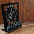 Now Playing Wood Vinyl Record Stand Black