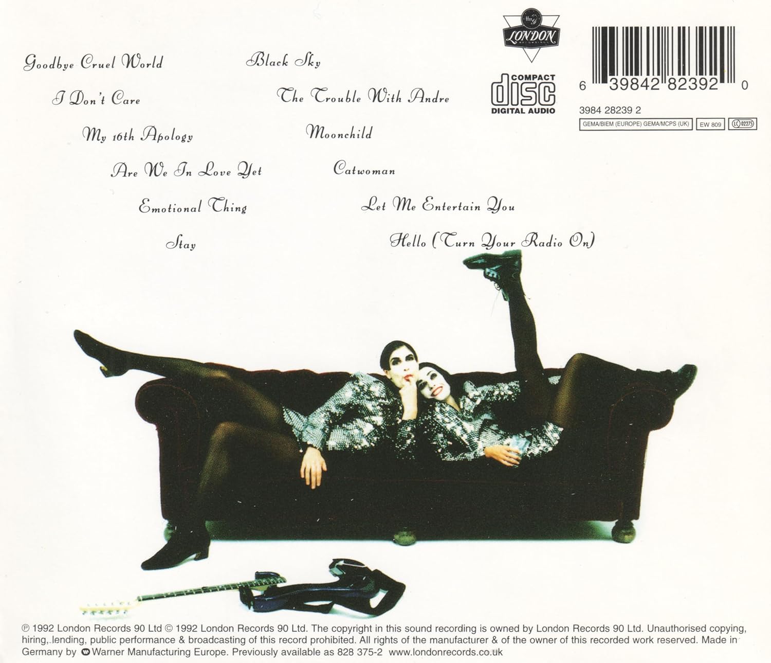 Shakespears Sister Hormonally Yours CD 1992 (Used)