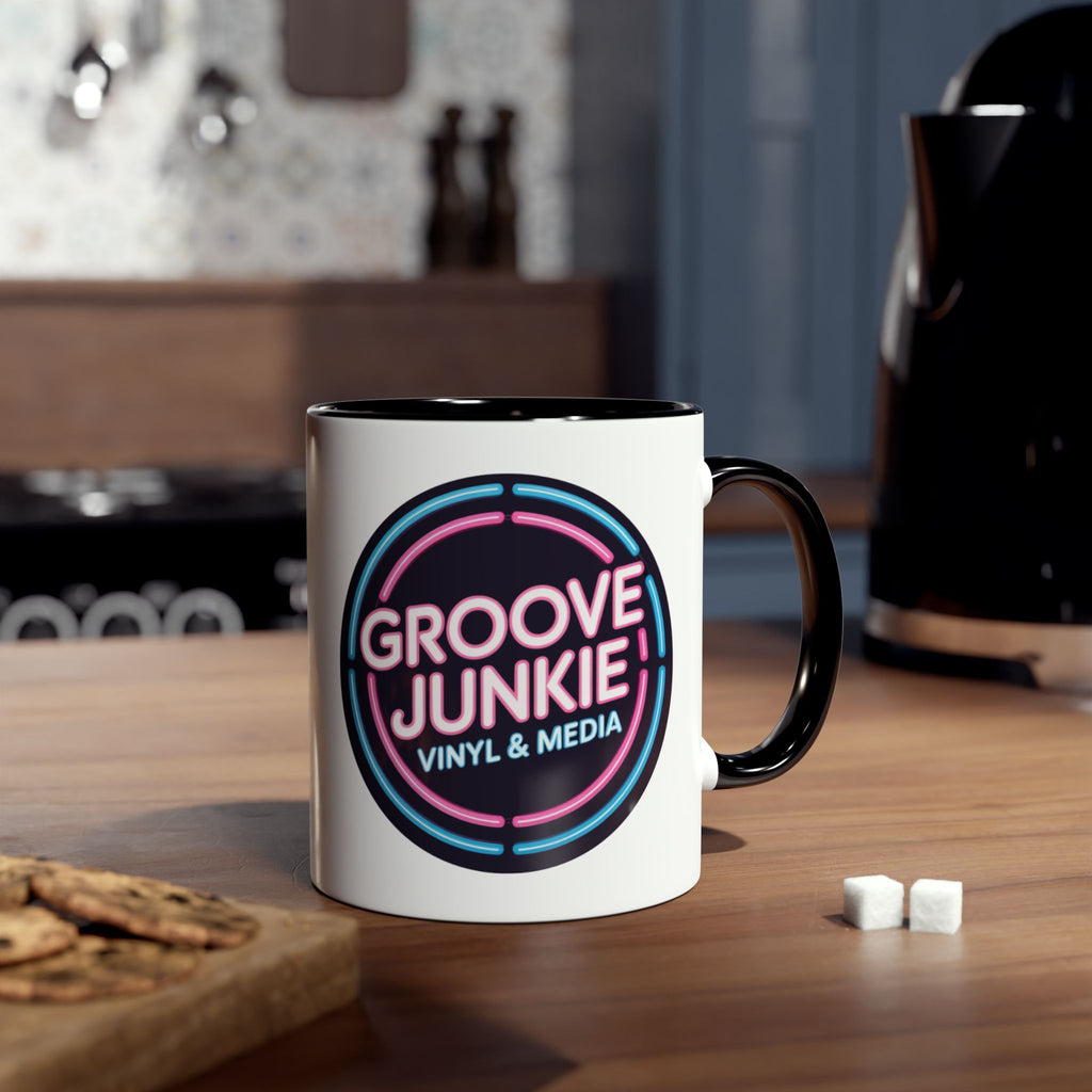 Groove Junkie Vinyl Mug Black