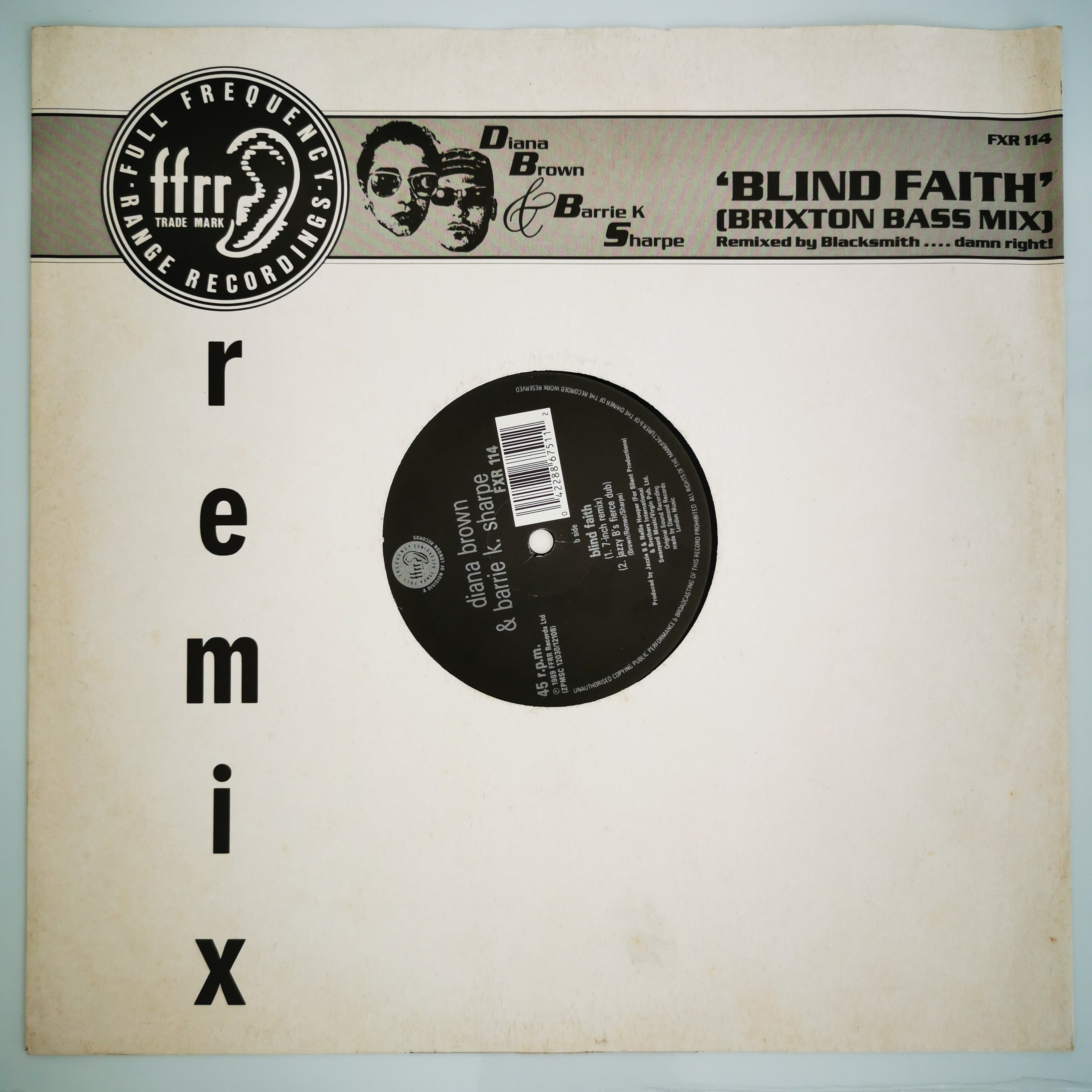 Diana Brown & Barrie K Sharpe – Blind Faith 12" Single VG/VG
