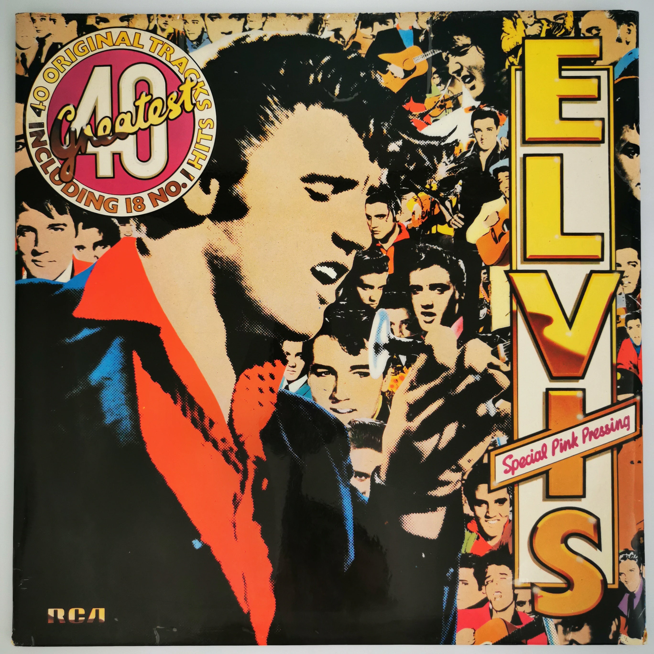 Elvis 40 Greatest Hits Double Pink Vinyl LP VG/VG