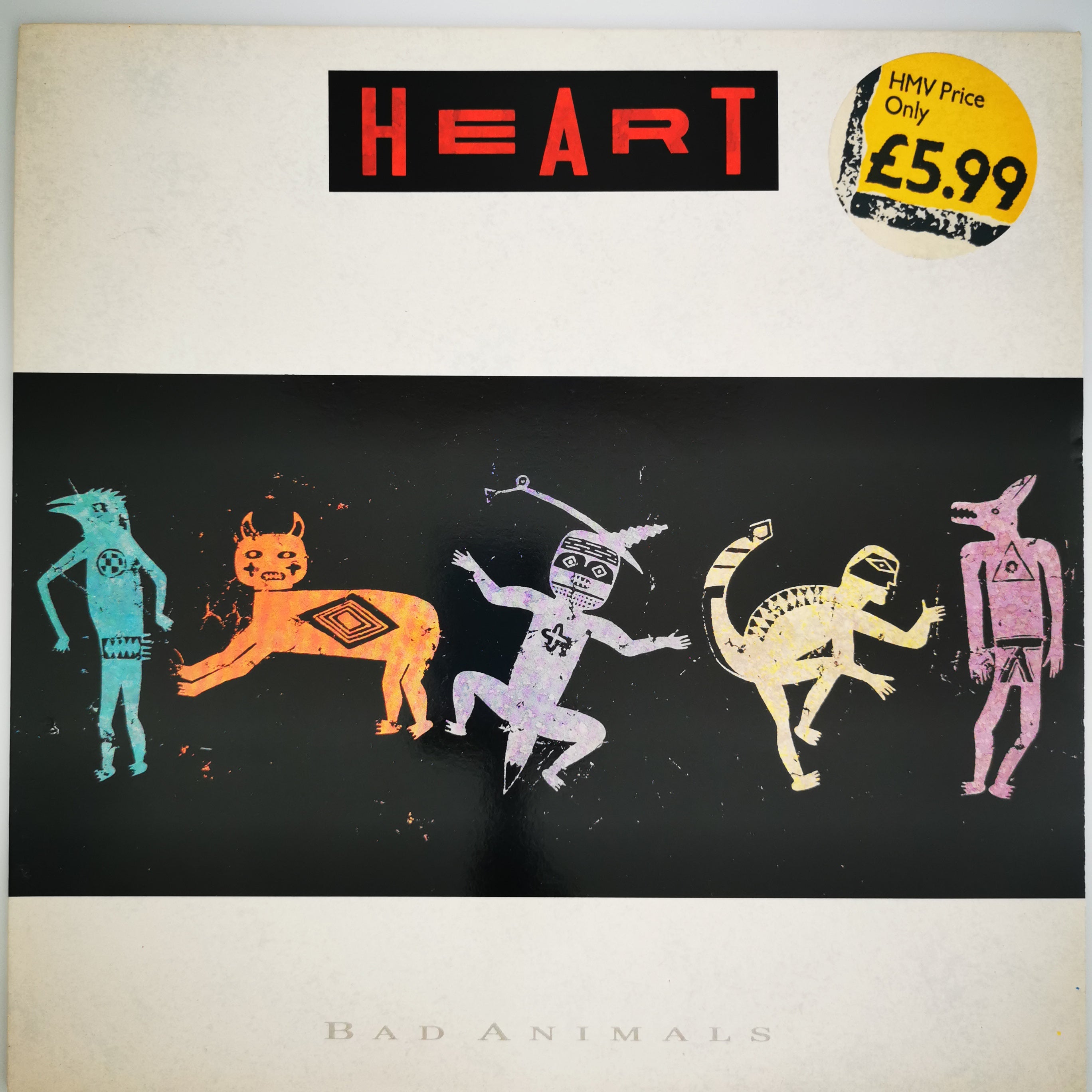 Heart Bad Animals Vinyl LP 1987 VG+/VG+ 
