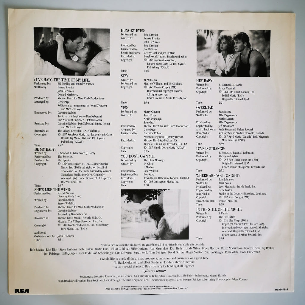 Dirty Dancing Soundtrack Viny LP Record
