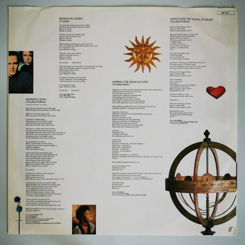 Tears For Fears The Seeds Of Love Vinyl LP Record