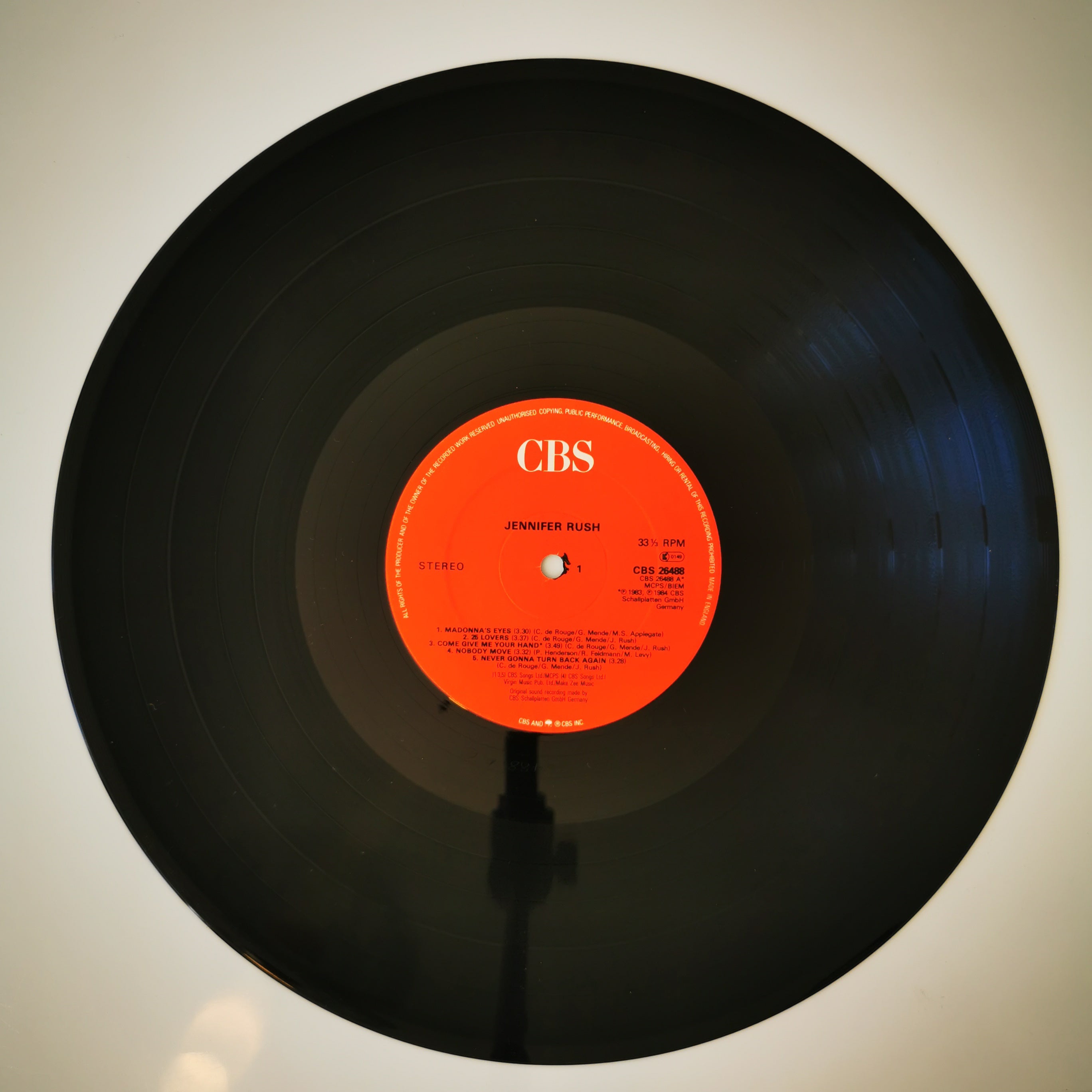 Jennifer Rush Self Titled Vinyl LP Record
