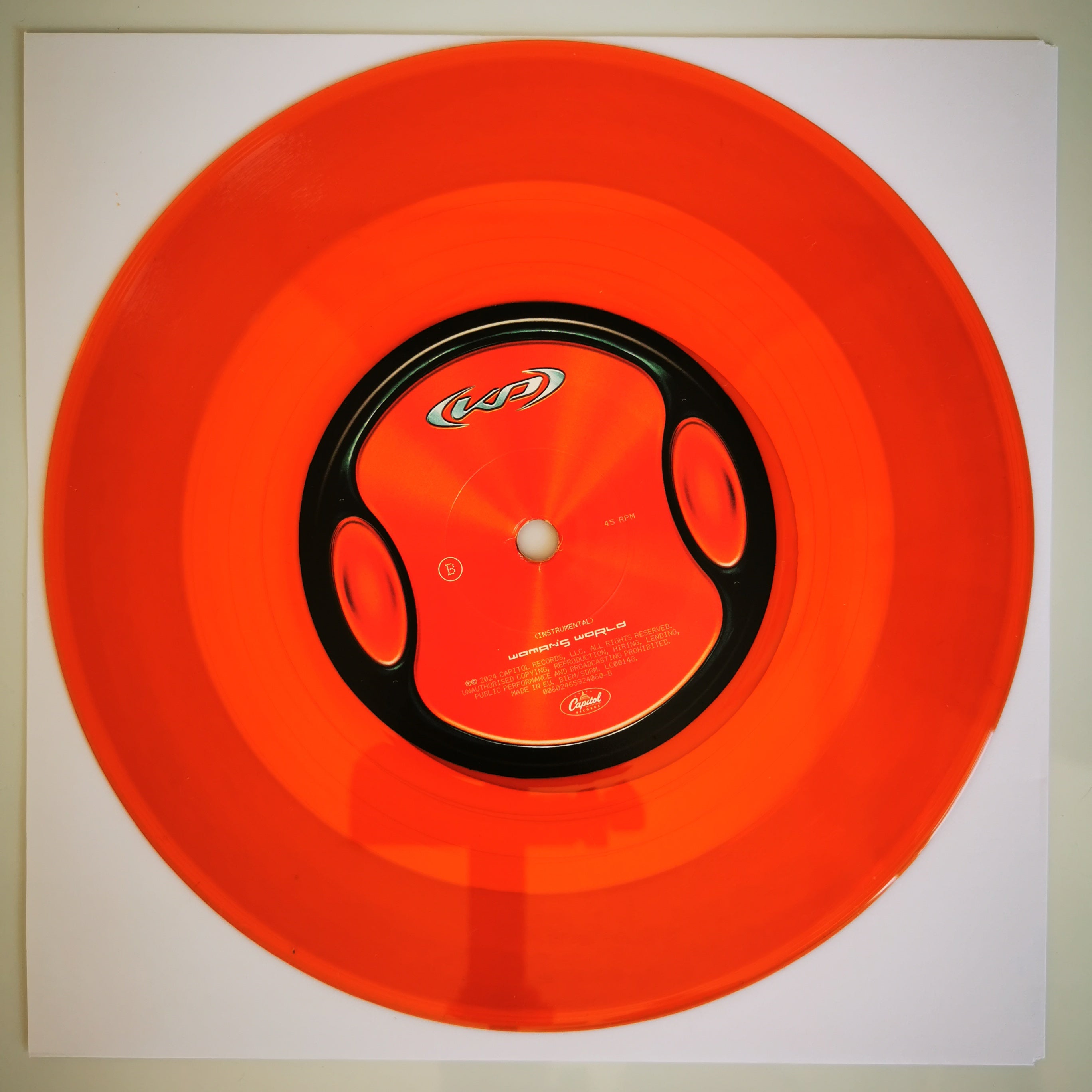 Katy Perry Woman's World Translucent Orange 7" Vinyl Record