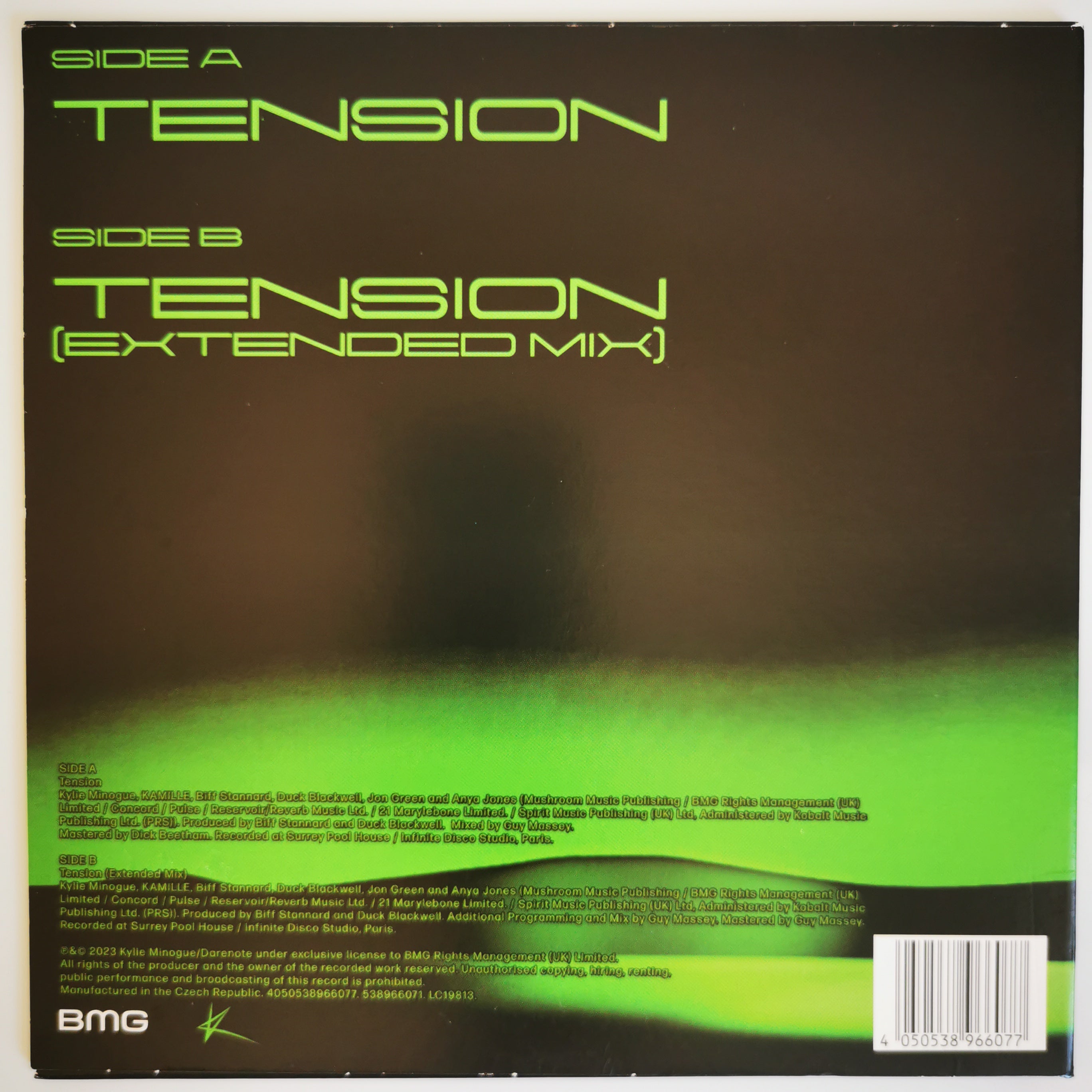 Kylie Minogue Tension luminous Green 7" Vinyl Record