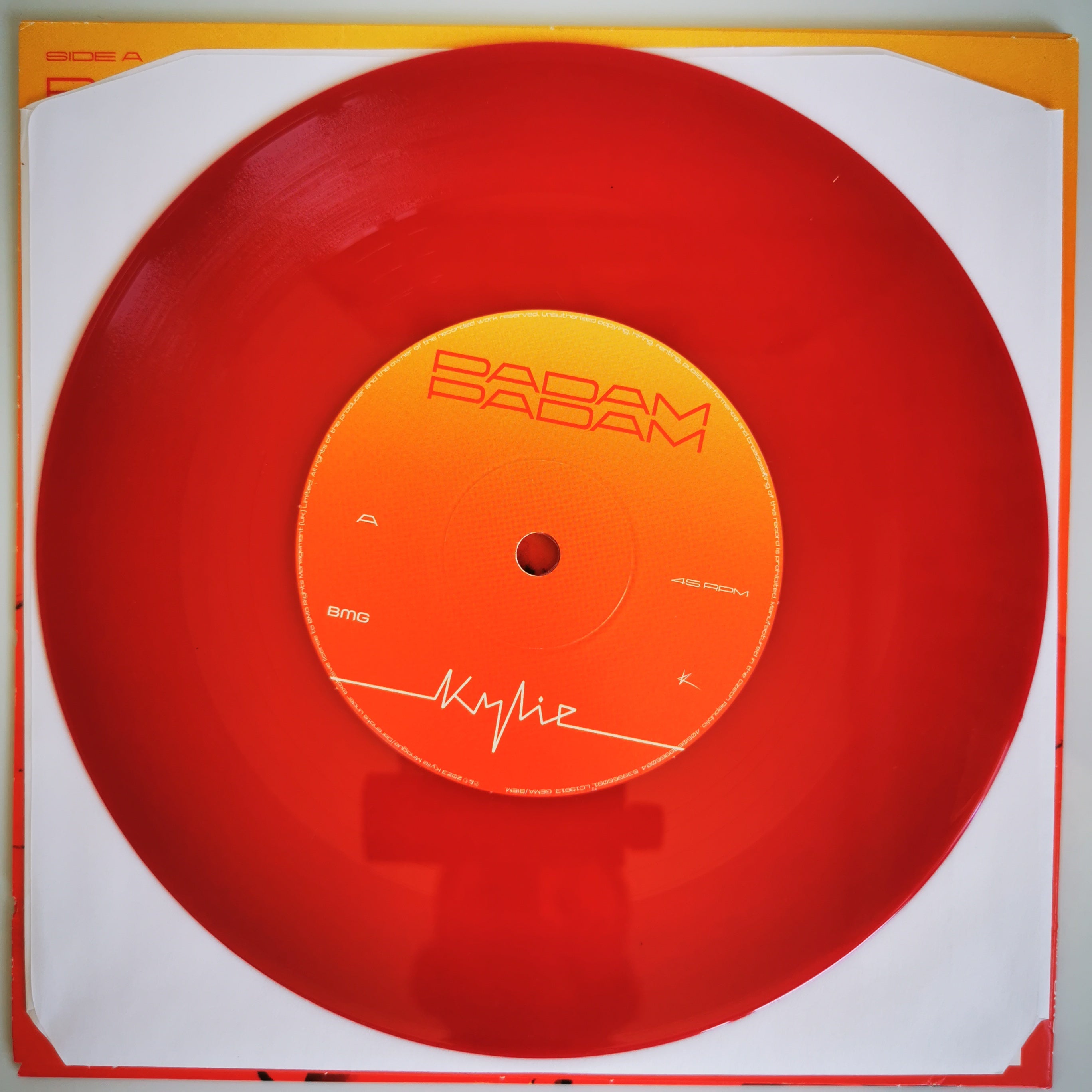 Kylie Minogue Padam Padam Red 7" Vinyl Record