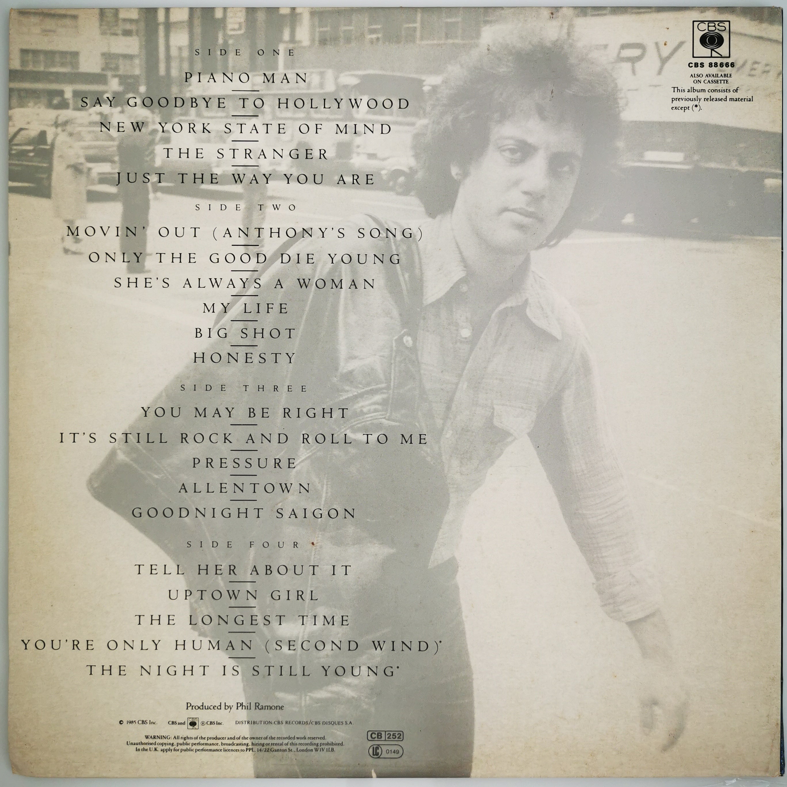 Billy Joel Greatest Hits - Volume I & Volume II Vinyl LP