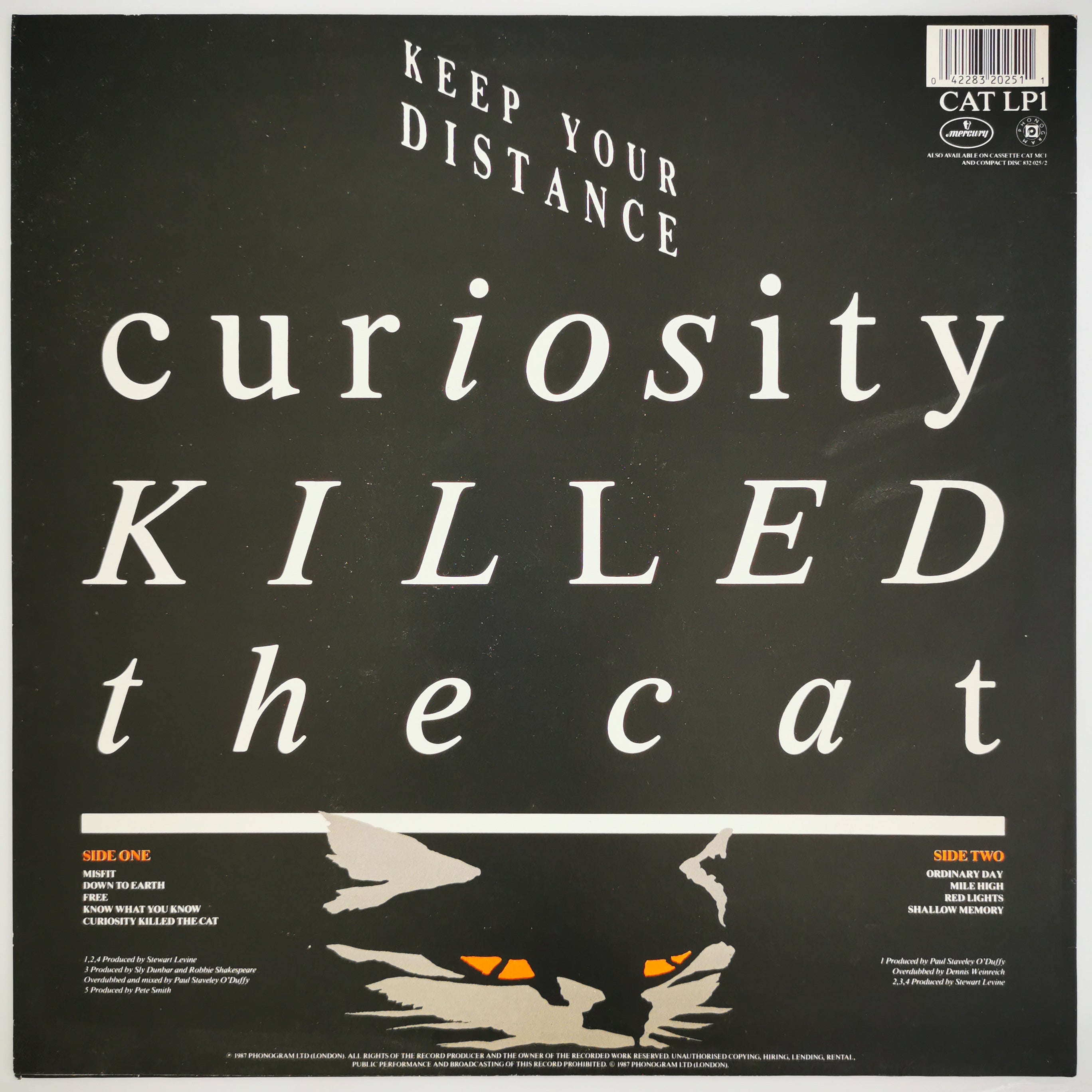 Curiosity Killed The Cat Keep Your Distance Vinyl LP