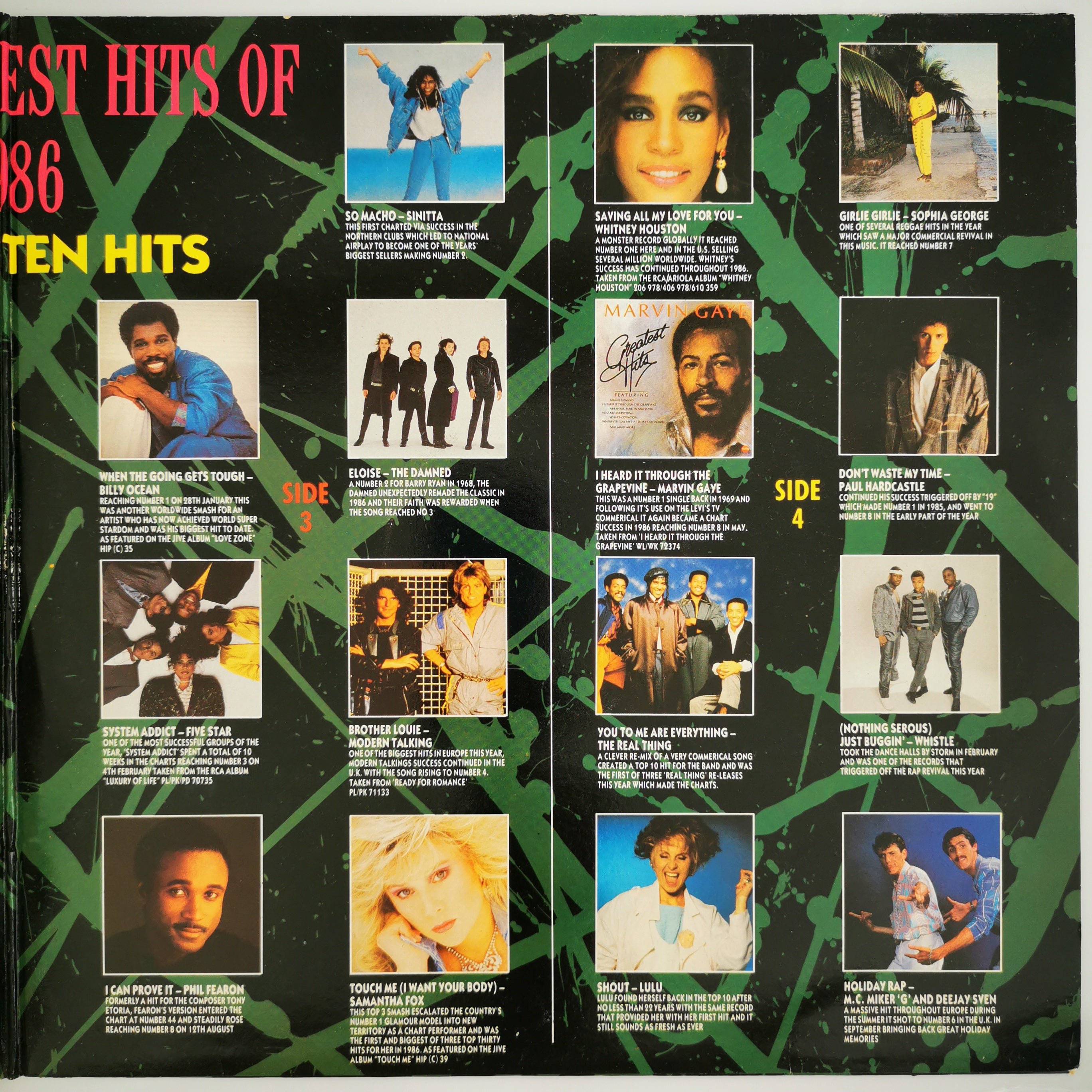 The Greatest Hits Of 1986 Double Vinyl LP Record