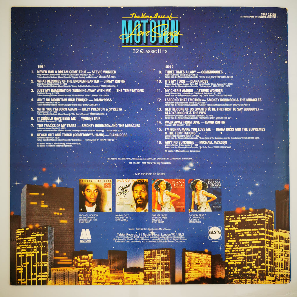 The Very Best Of Motown Love Songs Volume 2 Vinyl LP