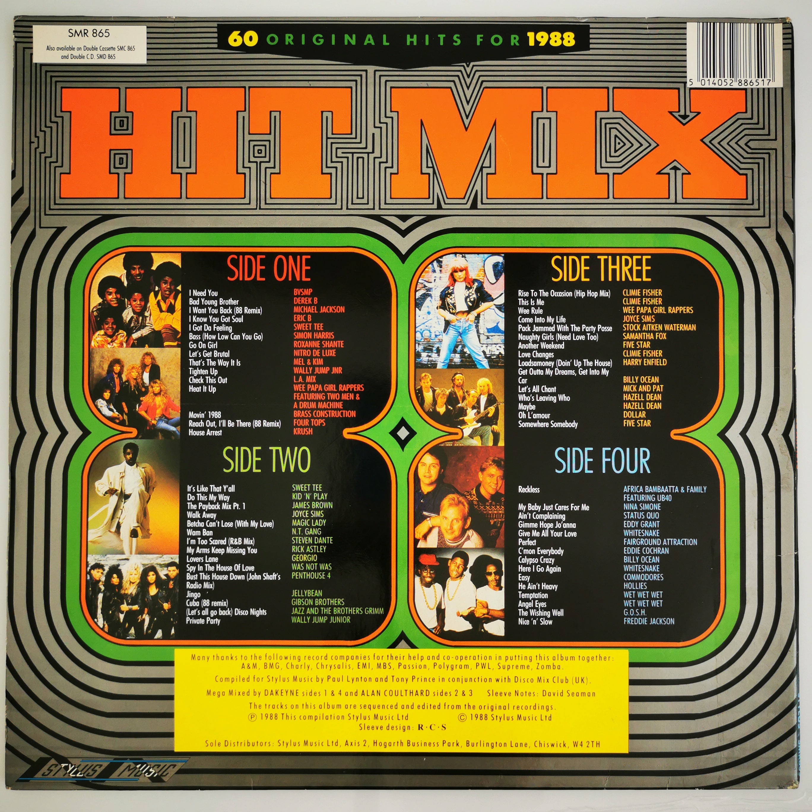 Hit Mix 88 Double Vinyl LP Record 1988