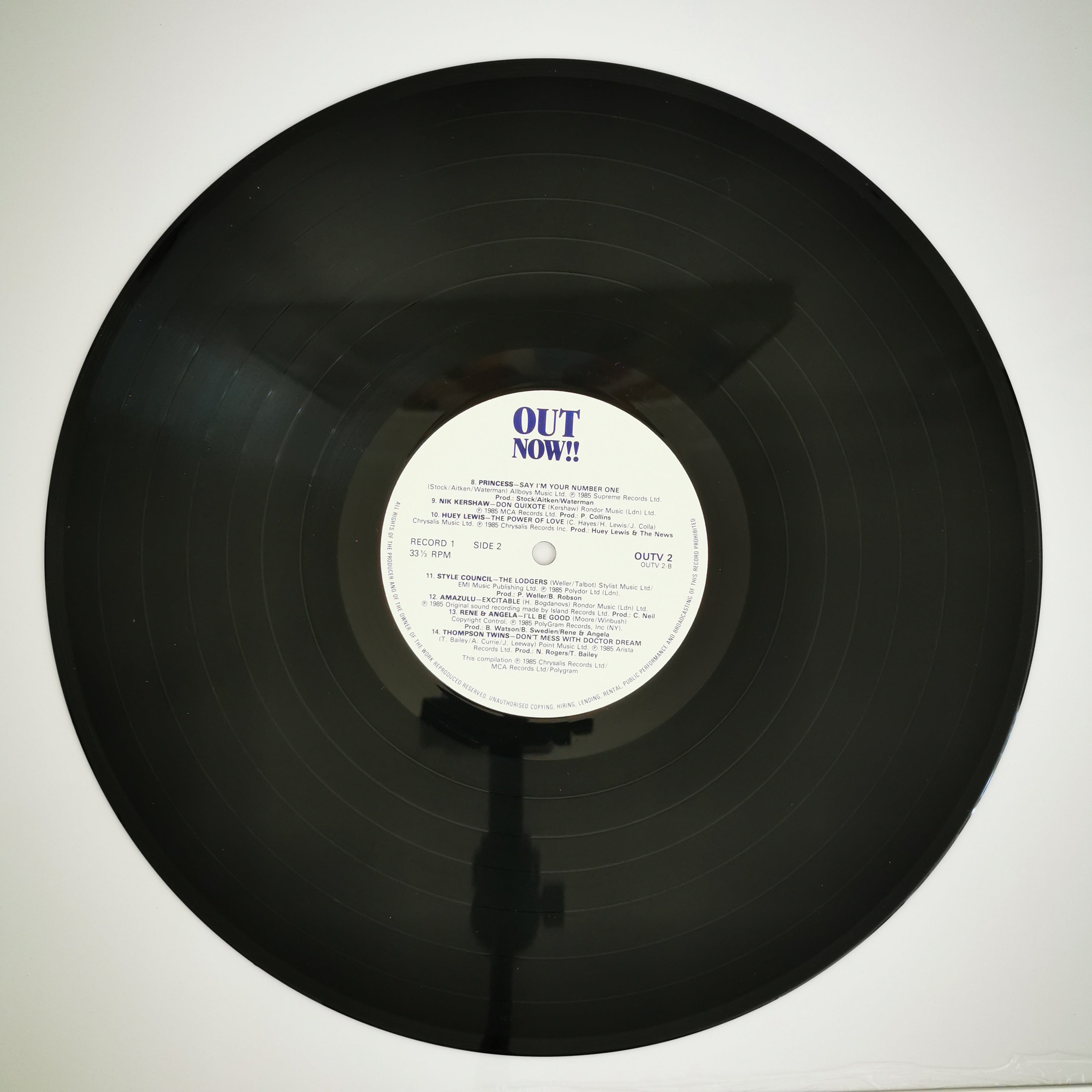 Out Now 2 Hits Compilation Double LP Record 1985
