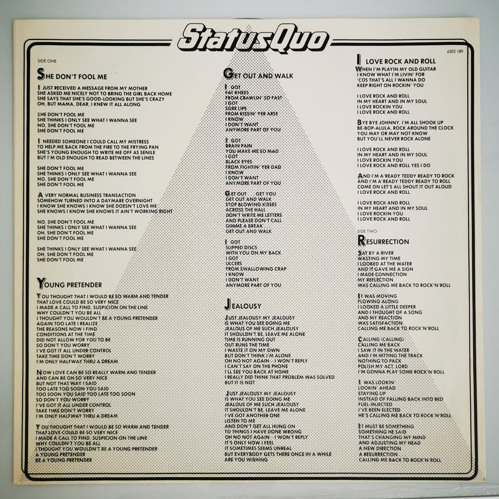 Status Quo – 1982 Vinyl LP Record