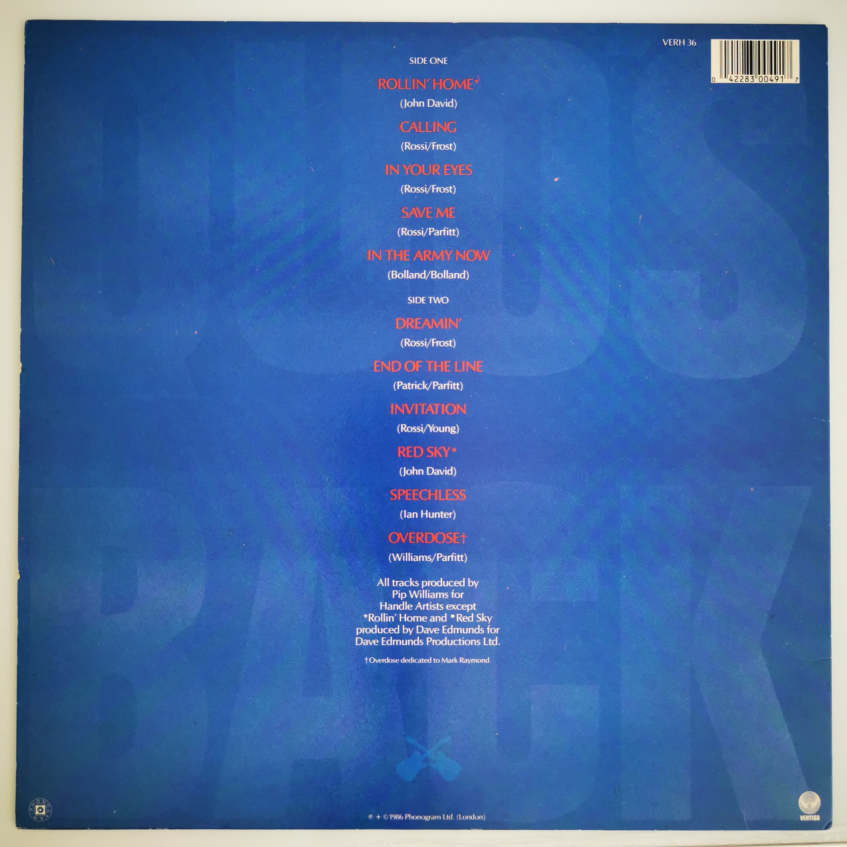 Status Quo – In The Army Now Vinyl LP Record