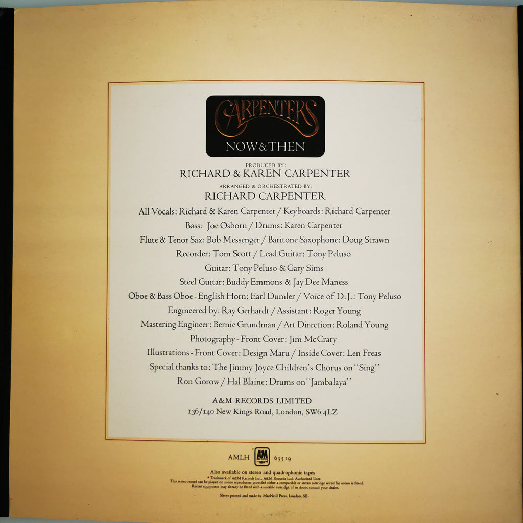 Carpenters Now & Then Vinyl LP Record 1973