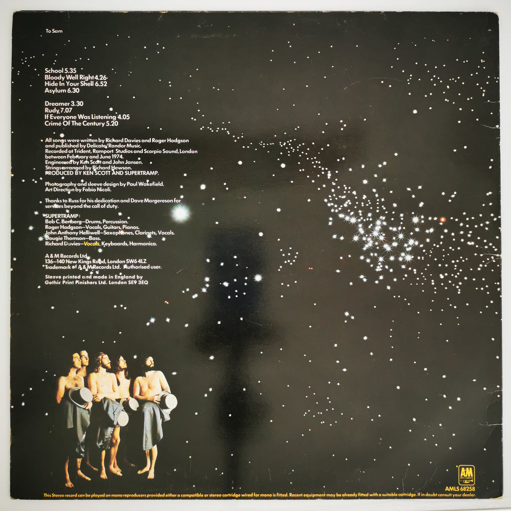 Supertramp Crime Of The Century Vinyl LP Record