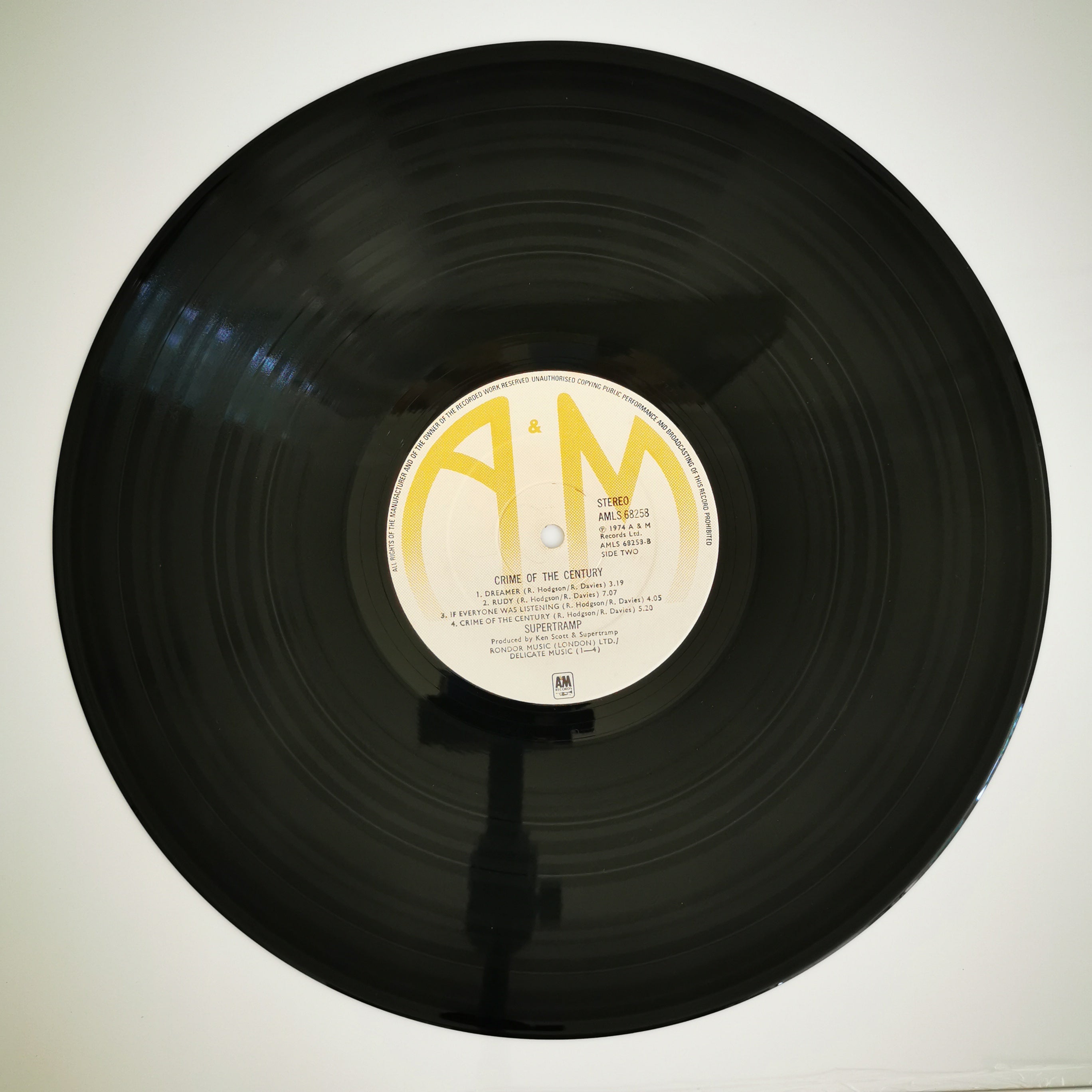 Supertramp Crime Of The Century Vinyl LP Record
