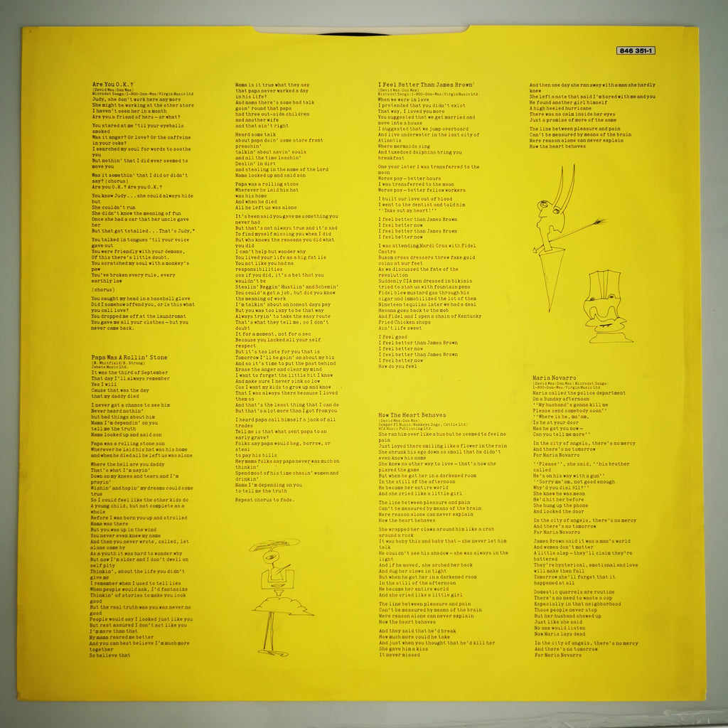 Was (Not Was) Are You Okay? Vinyl LP Record