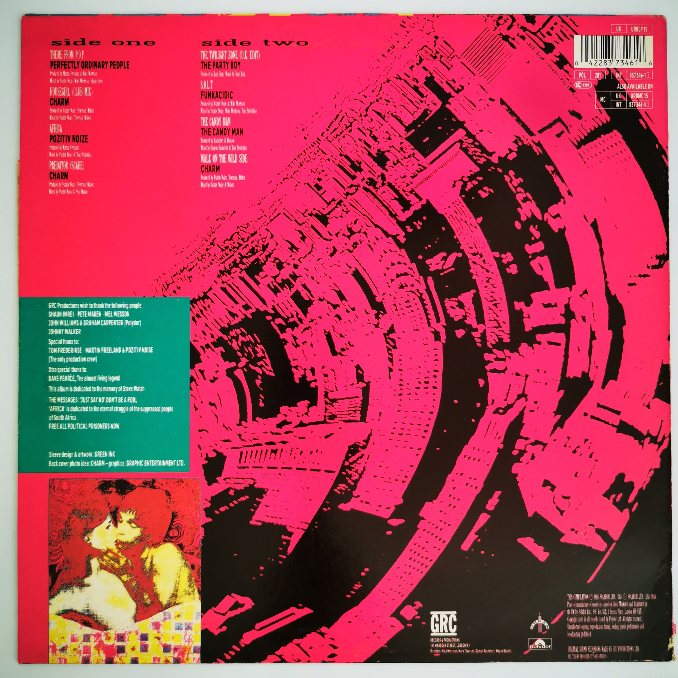 Urban Acid Various Vinyl LP Record 1988
