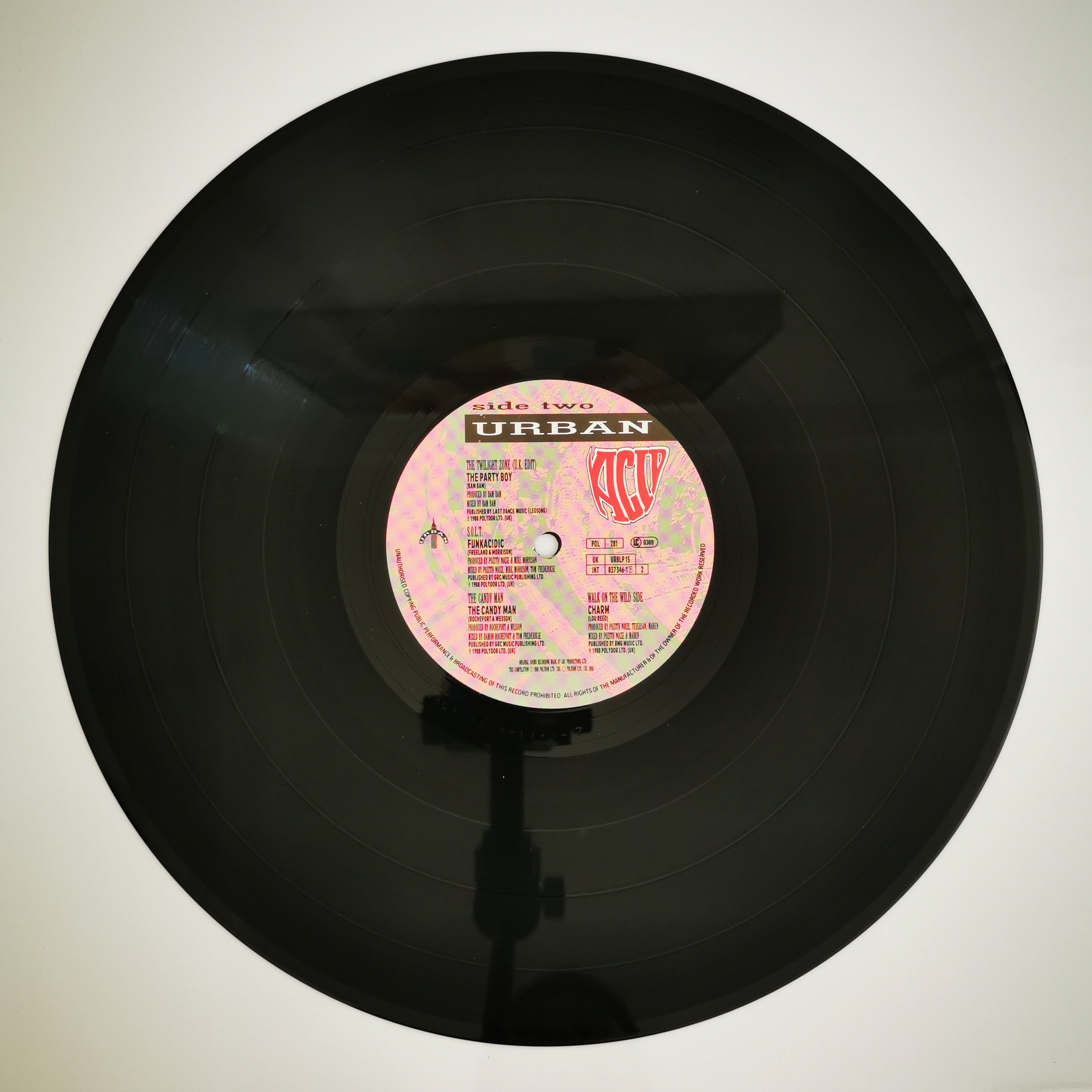 Urban Acid Various Vinyl LP Record 1988