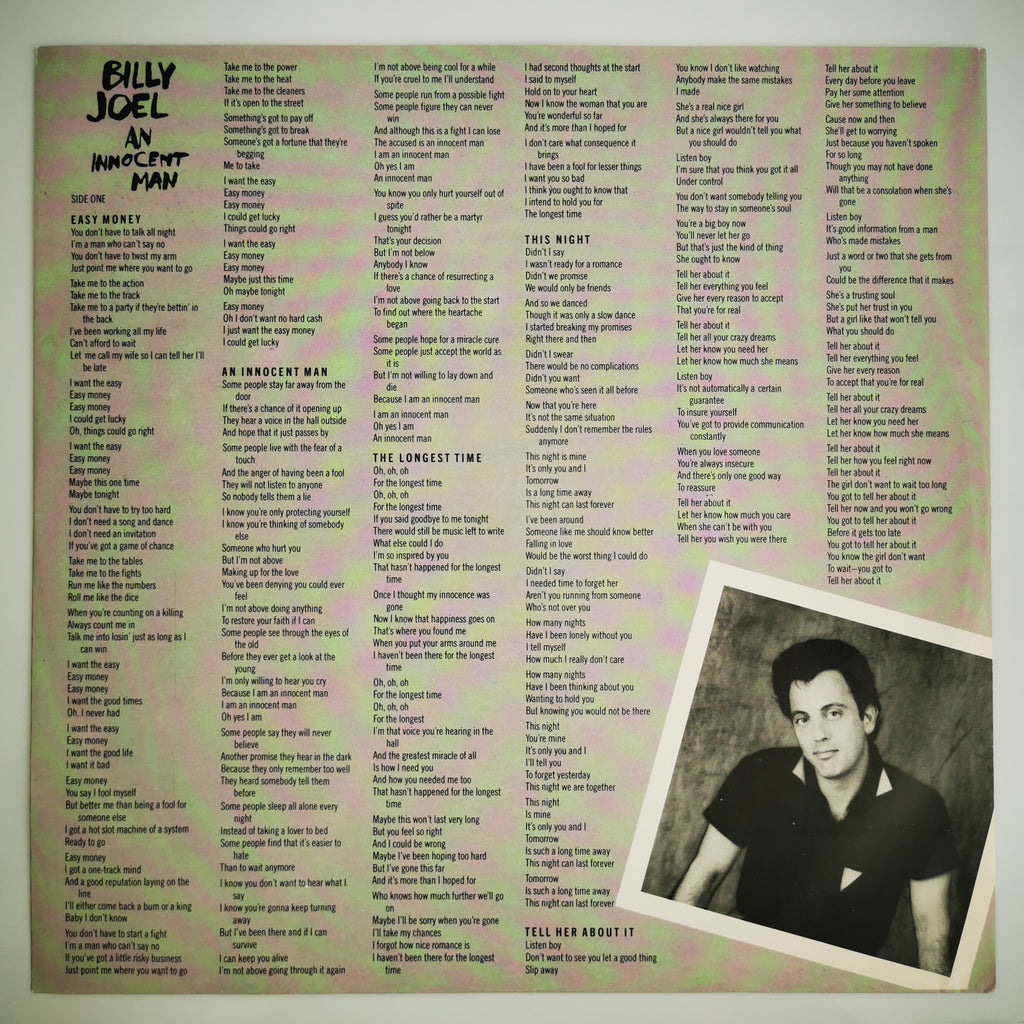 Billy Joel An Innocent Man UK Vinyl LP Record