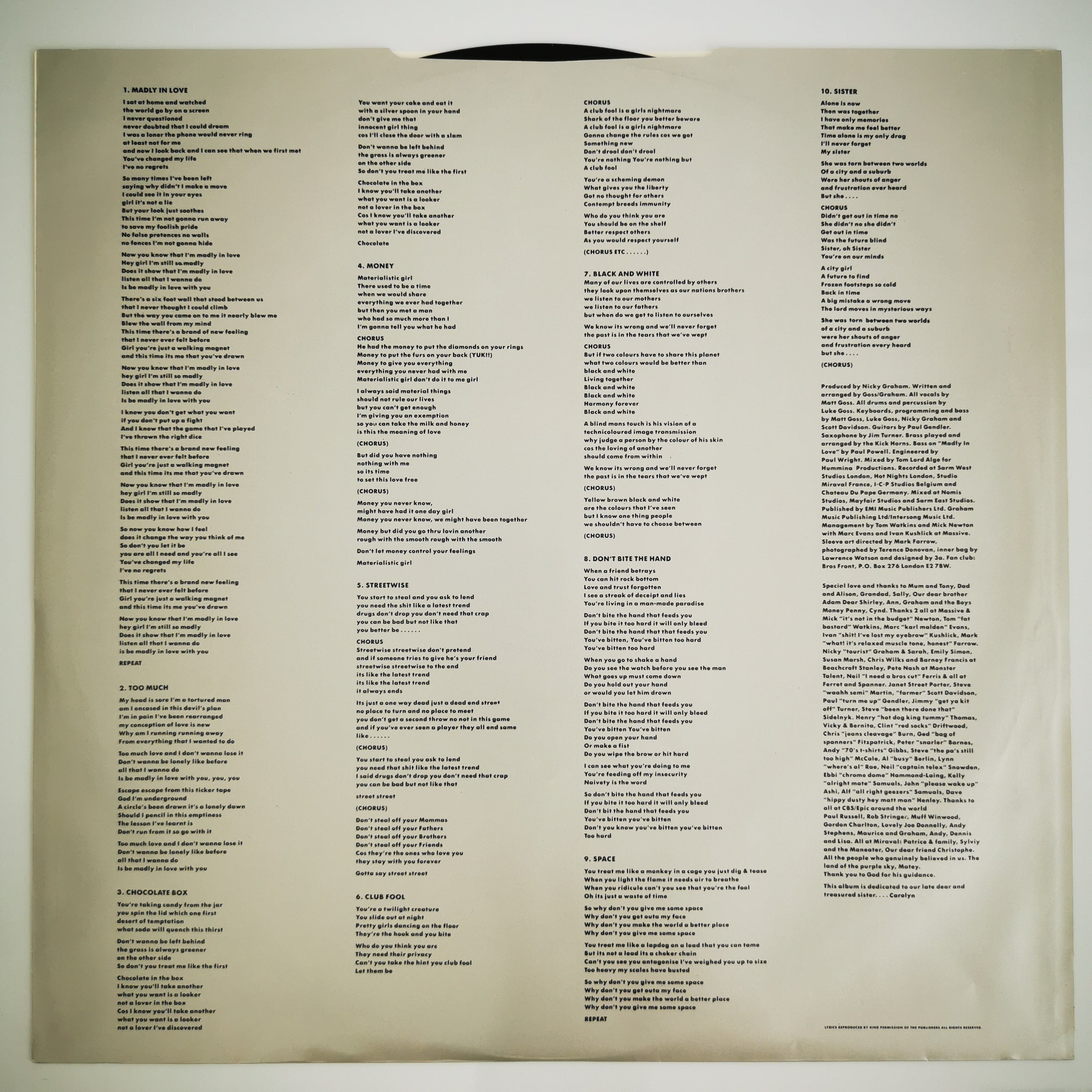 Bros The Time Vinyl LP Record