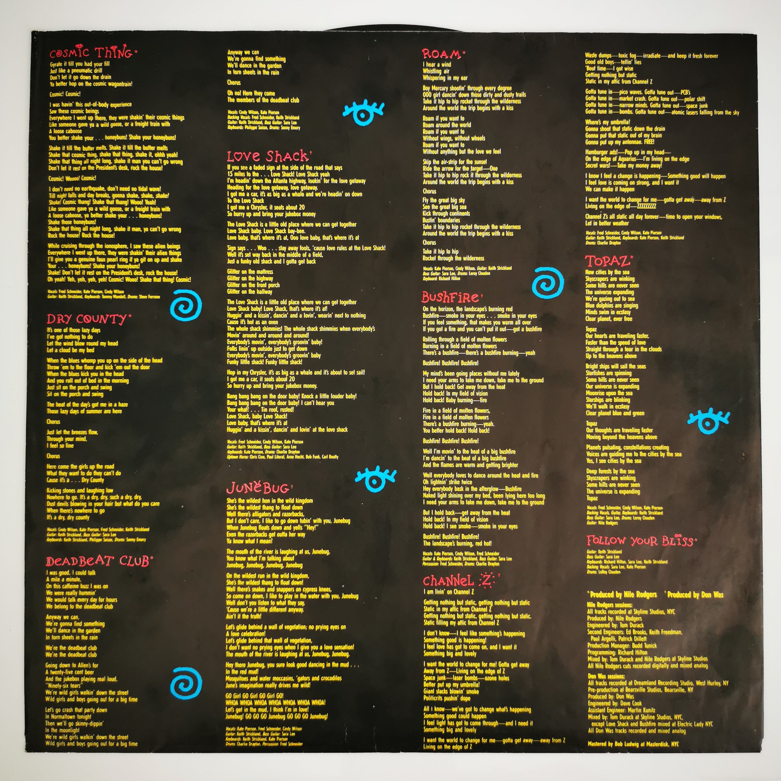 The B-52's Cosmic Thing Vinyl LP Record
