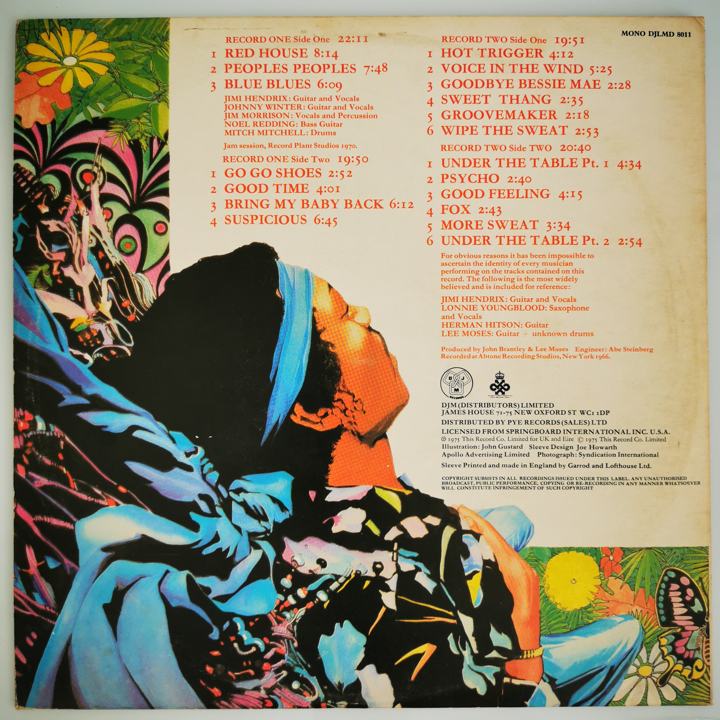 Jimi Hendrix For Real Double Vinyl LP Record