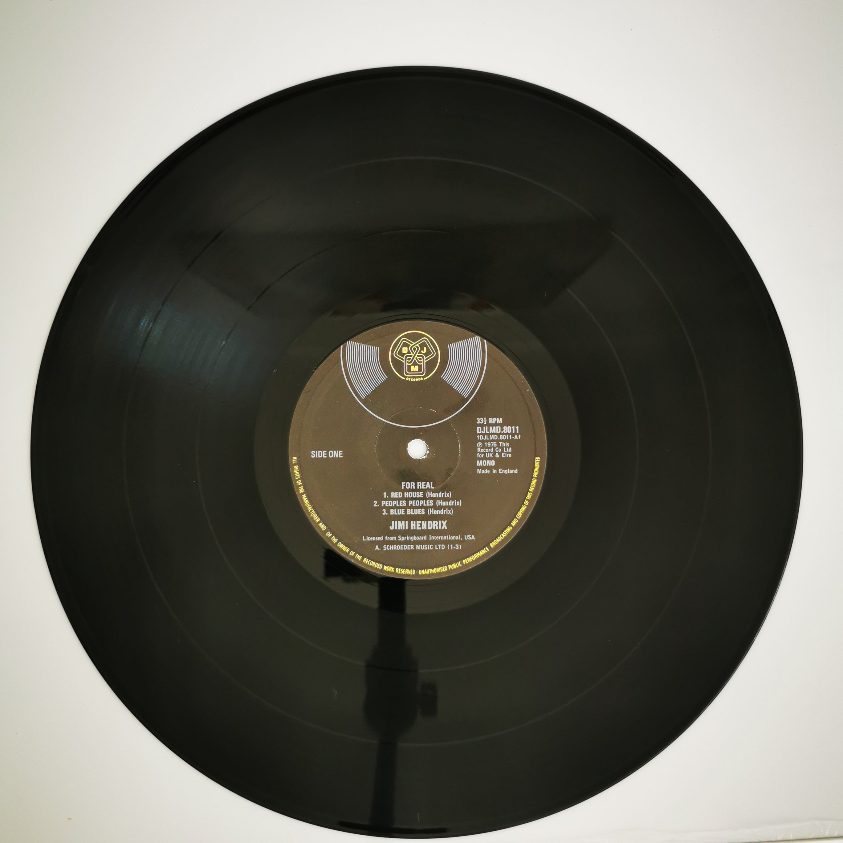 Jimi Hendrix For Real Double Vinyl LP Record