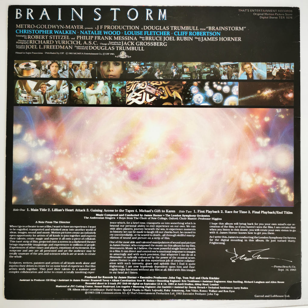 Brainstorm Movie Soundtrack Vinyl LP Record