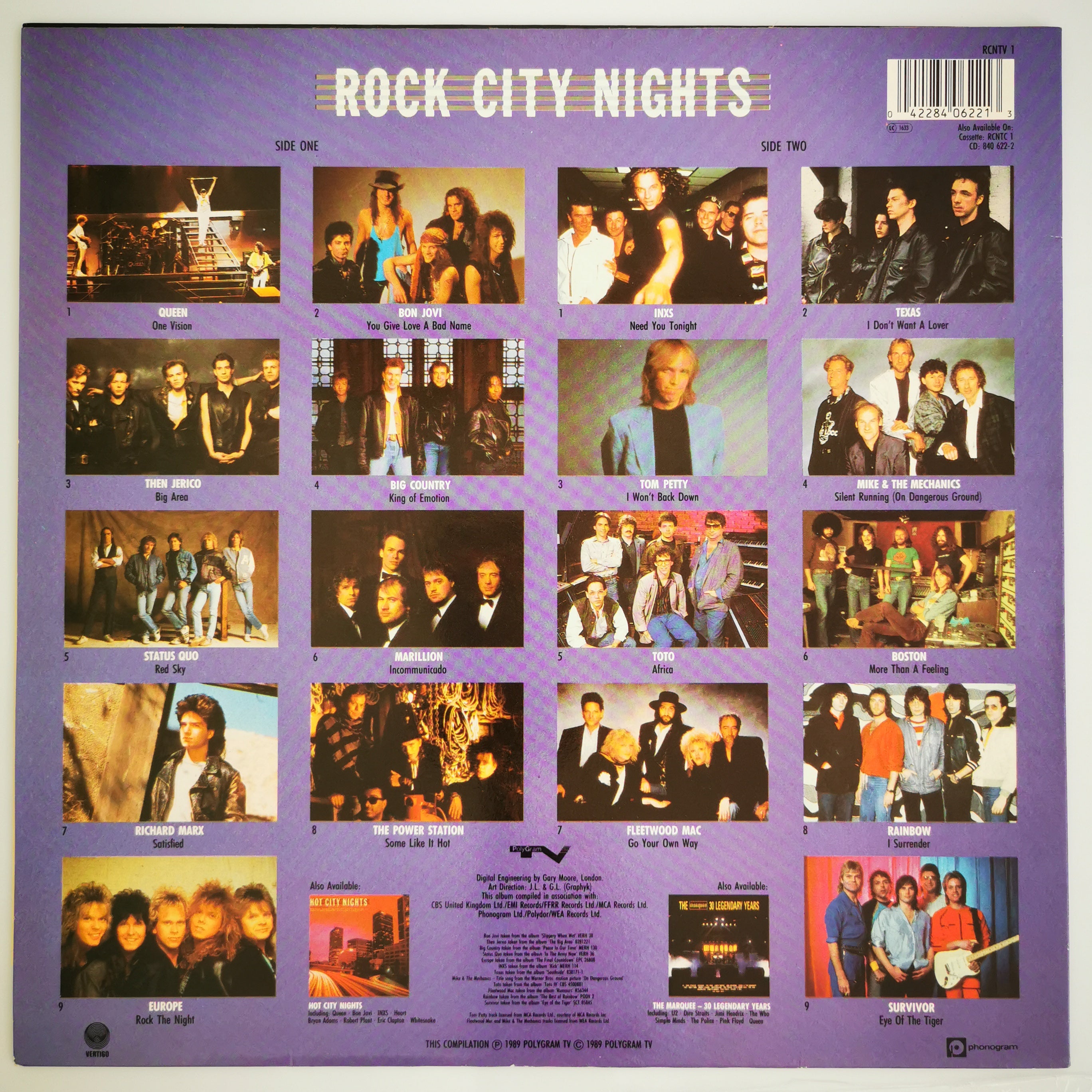 Rock City Nights Rock Compilation Vinyl LP Record