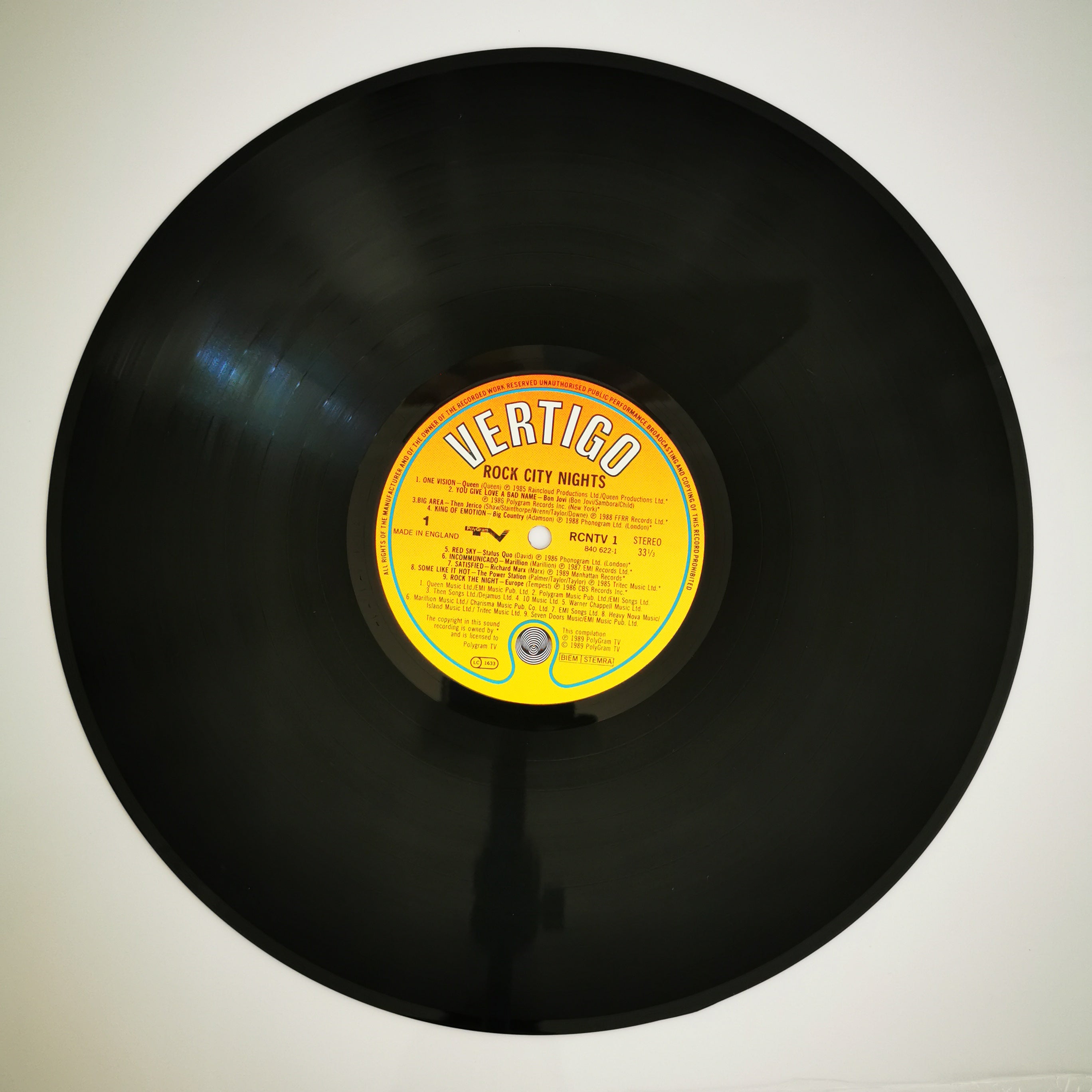 Rock City Nights Rock Compilation Vinyl LP Record