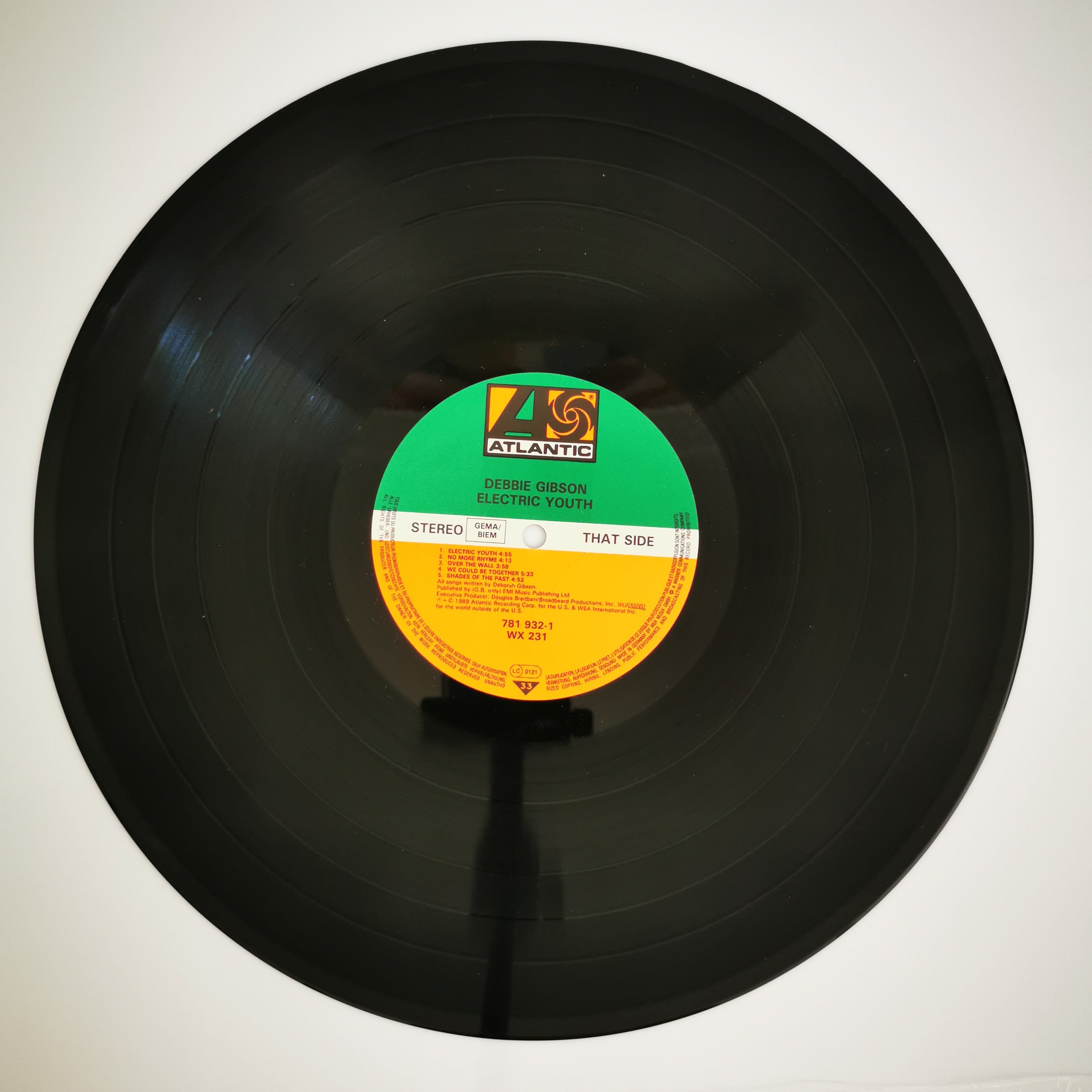 Debbie Gibson Electric Youth Vinyl LP Record 1989