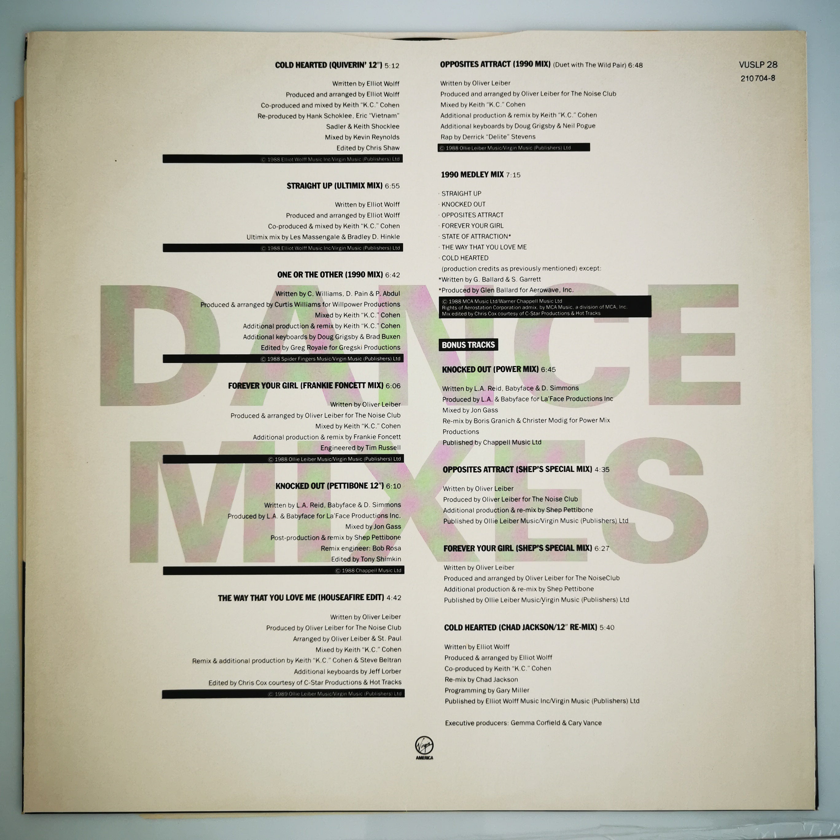 Paula Abdul – Shut Up And Dance Mixes (Exclusive UK Version) Vinyl
