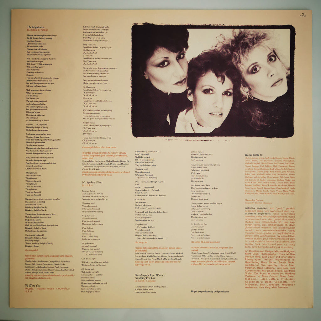 Stevie Nicks Rock A Little Vinyl LP Record