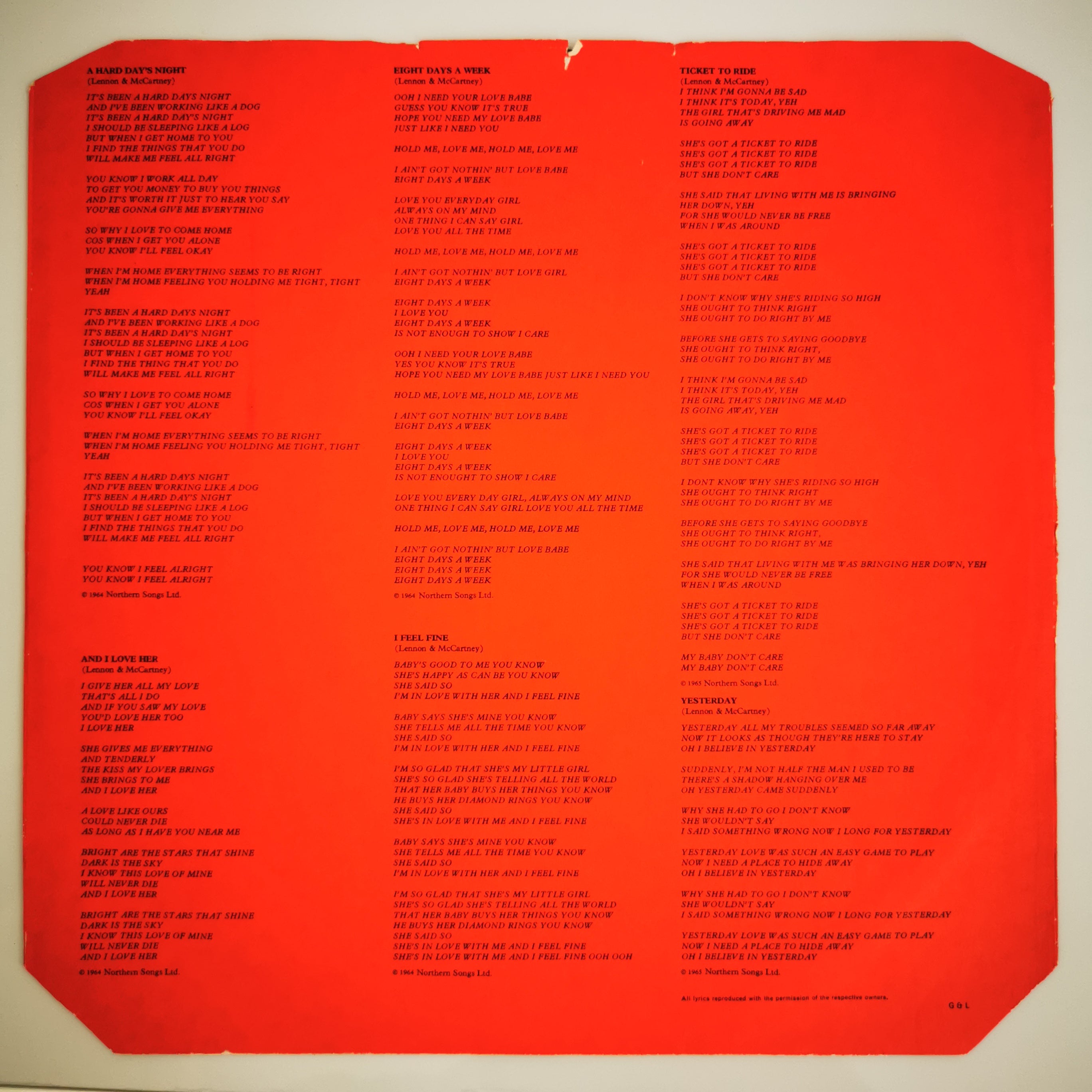 The Beatles The Beatles 1962-1966 Vinyl LP Record