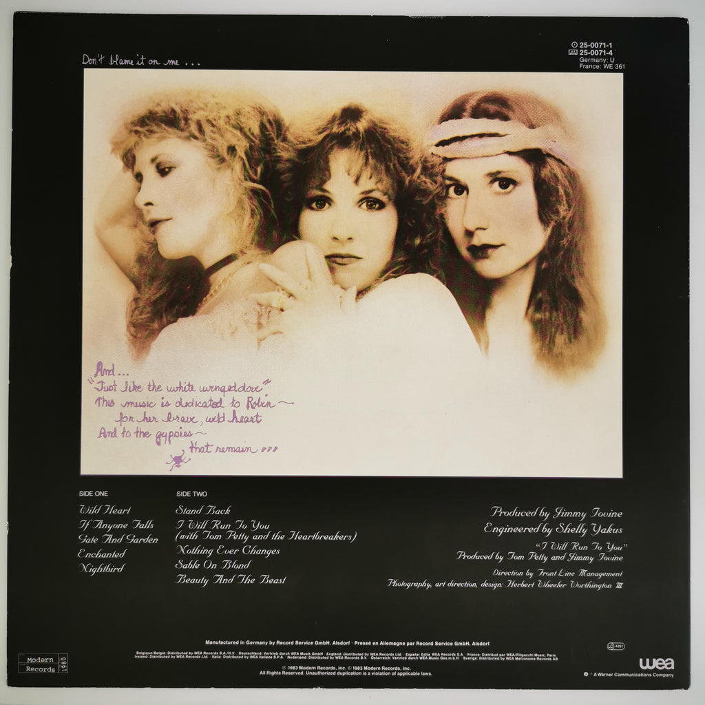 Stevie Nicks – The Wild Heart Vinyl LP Record 1983