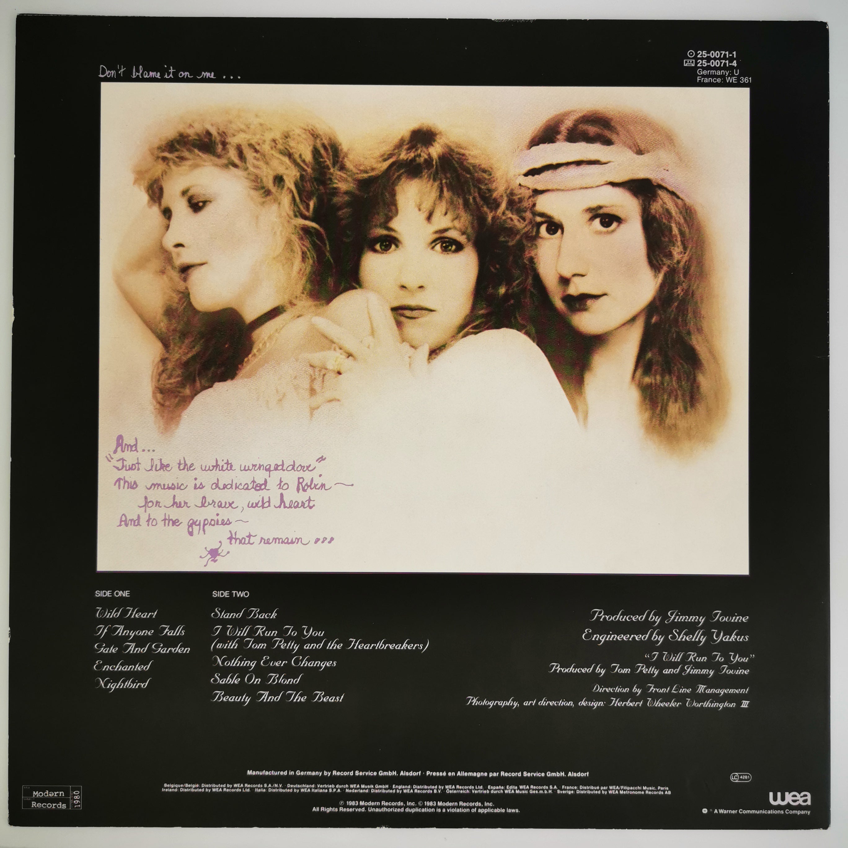 Stevie Nicks – The Wild Heart Vinyl LP Record 1983