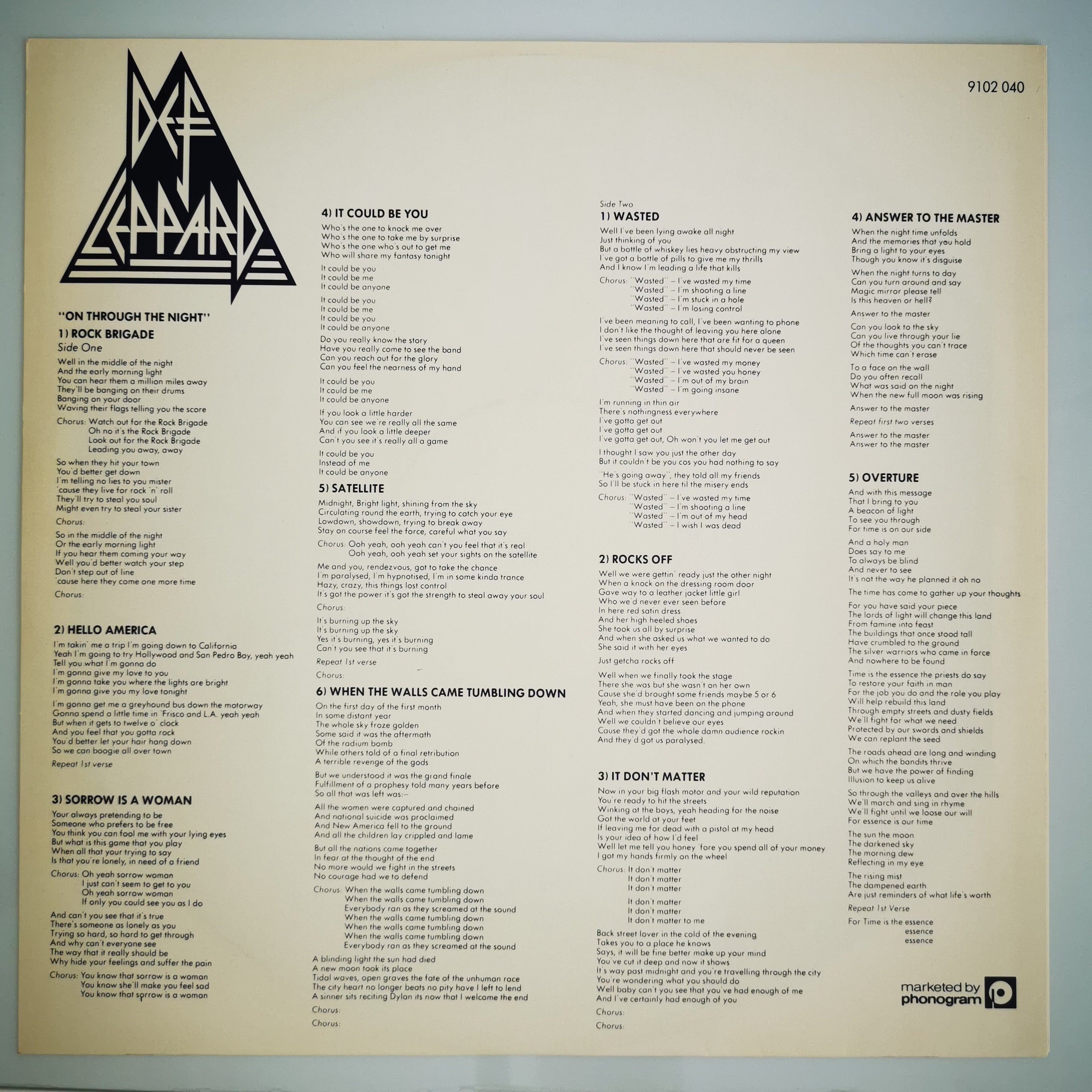 Def Leppard – On Through The Night Vinyl LP Record 1980