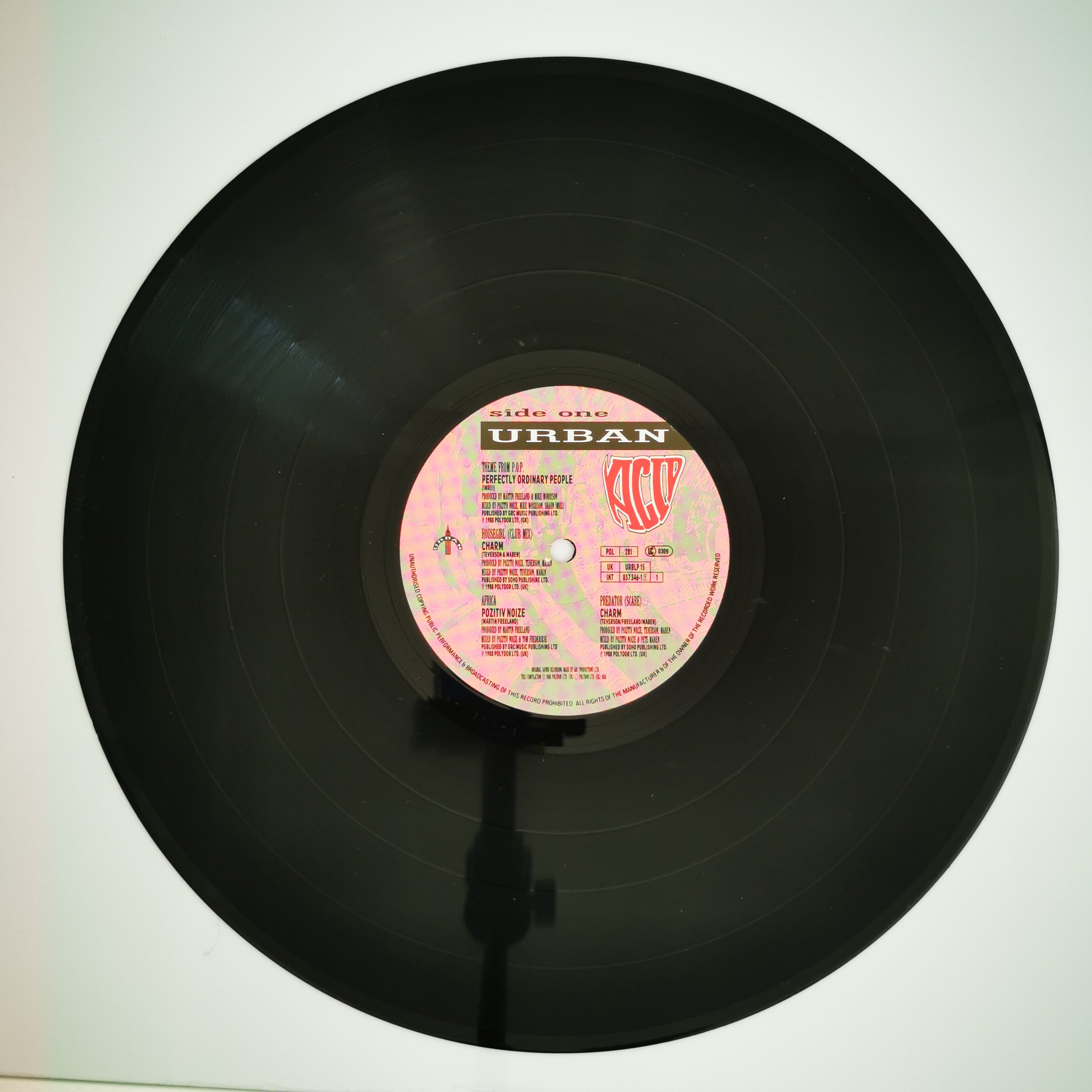 Urban Acid Various Electronic Vinyl LP Record 1988