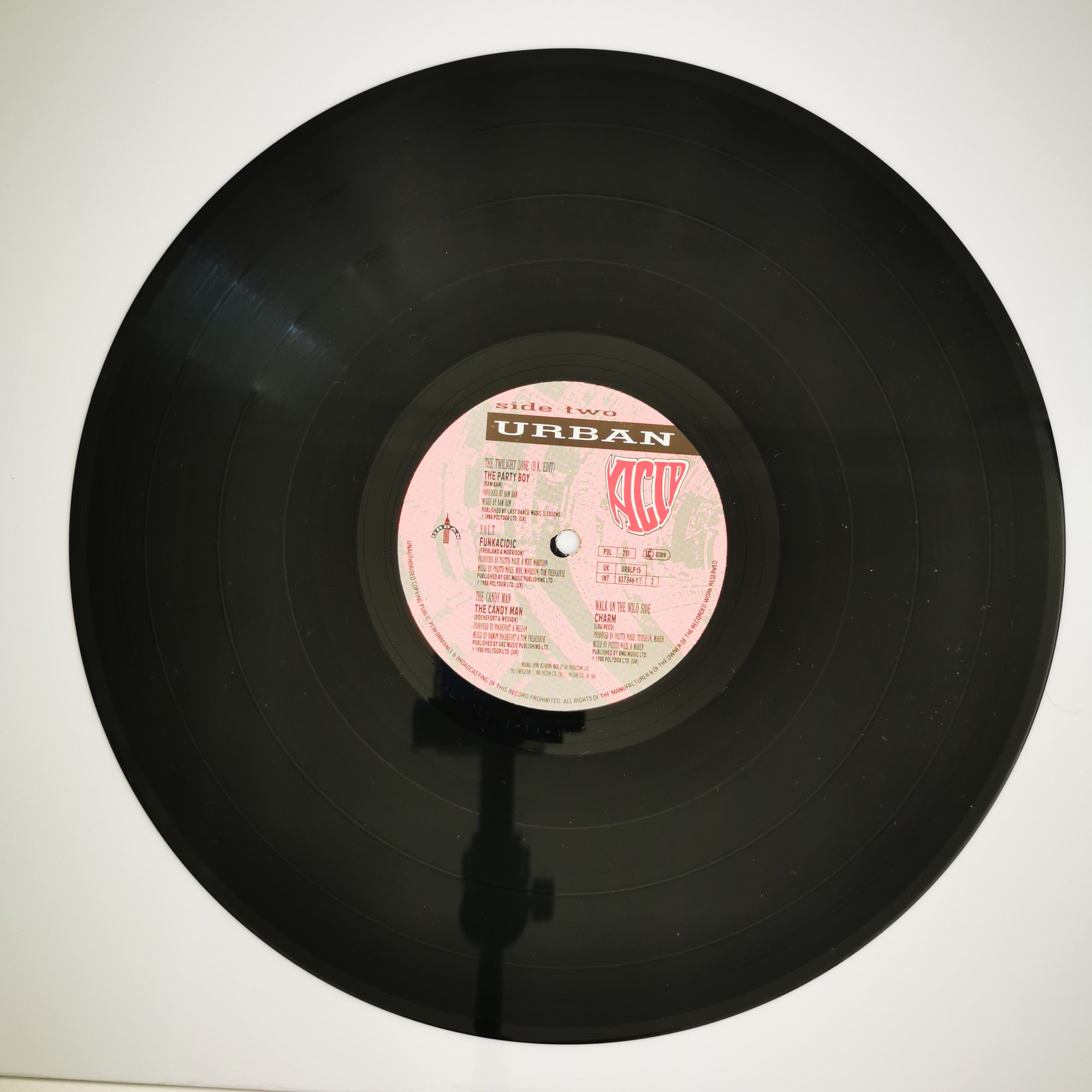 Urban Acid Various Electronic Vinyl LP Record 1988