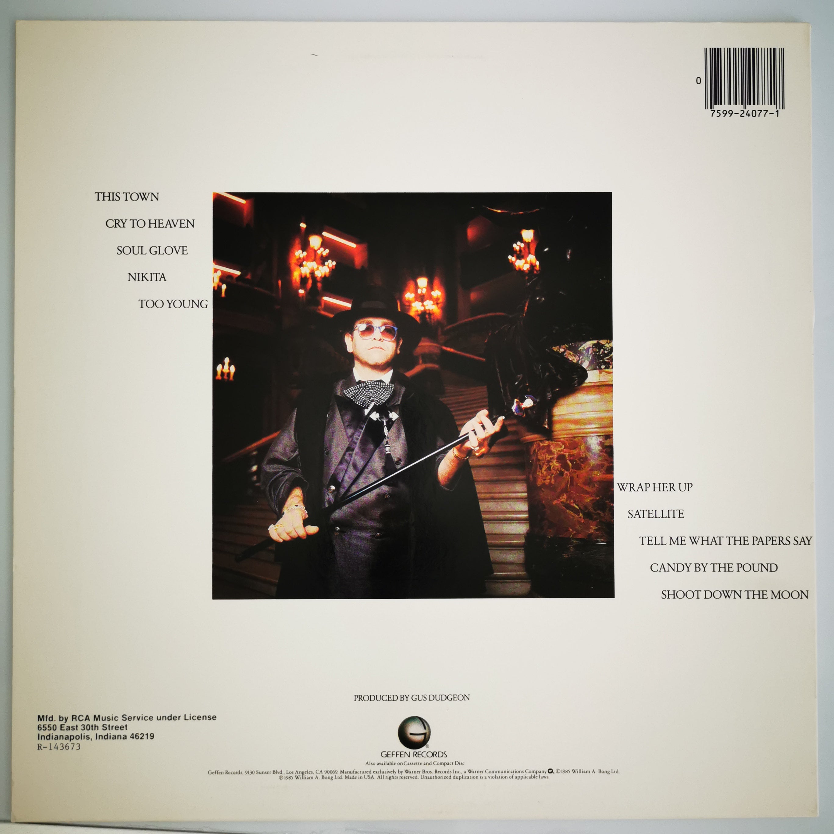 Elton John Ice On Fire Vinyl LP Record