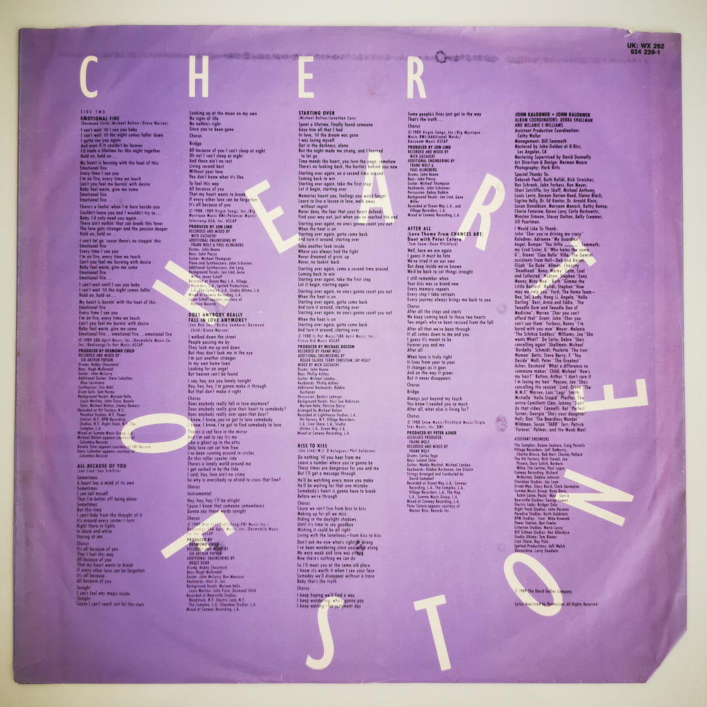 Cher Heart Of Stone Vinyl LP Record
