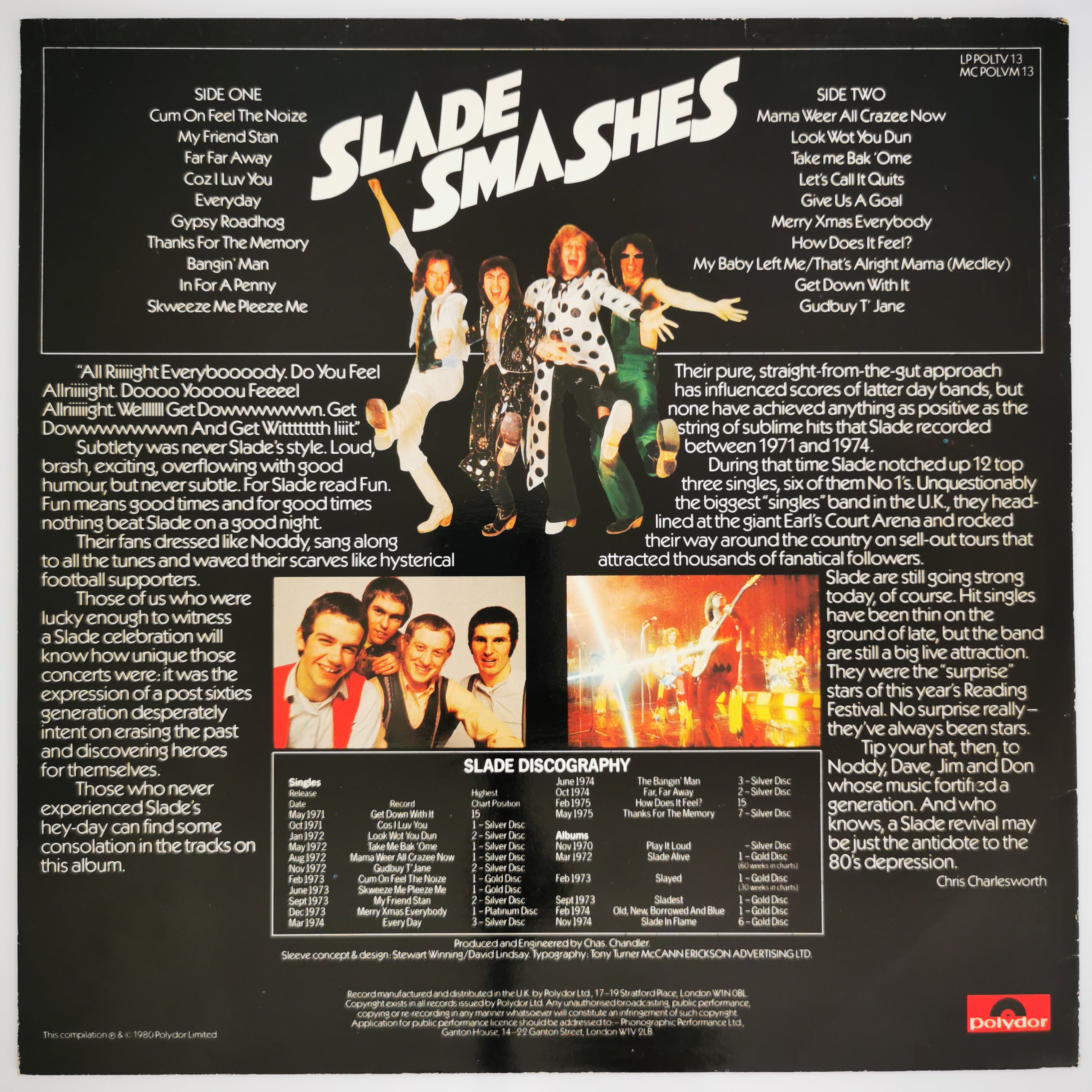 Slade Slade Smashes Vinyl LP Record