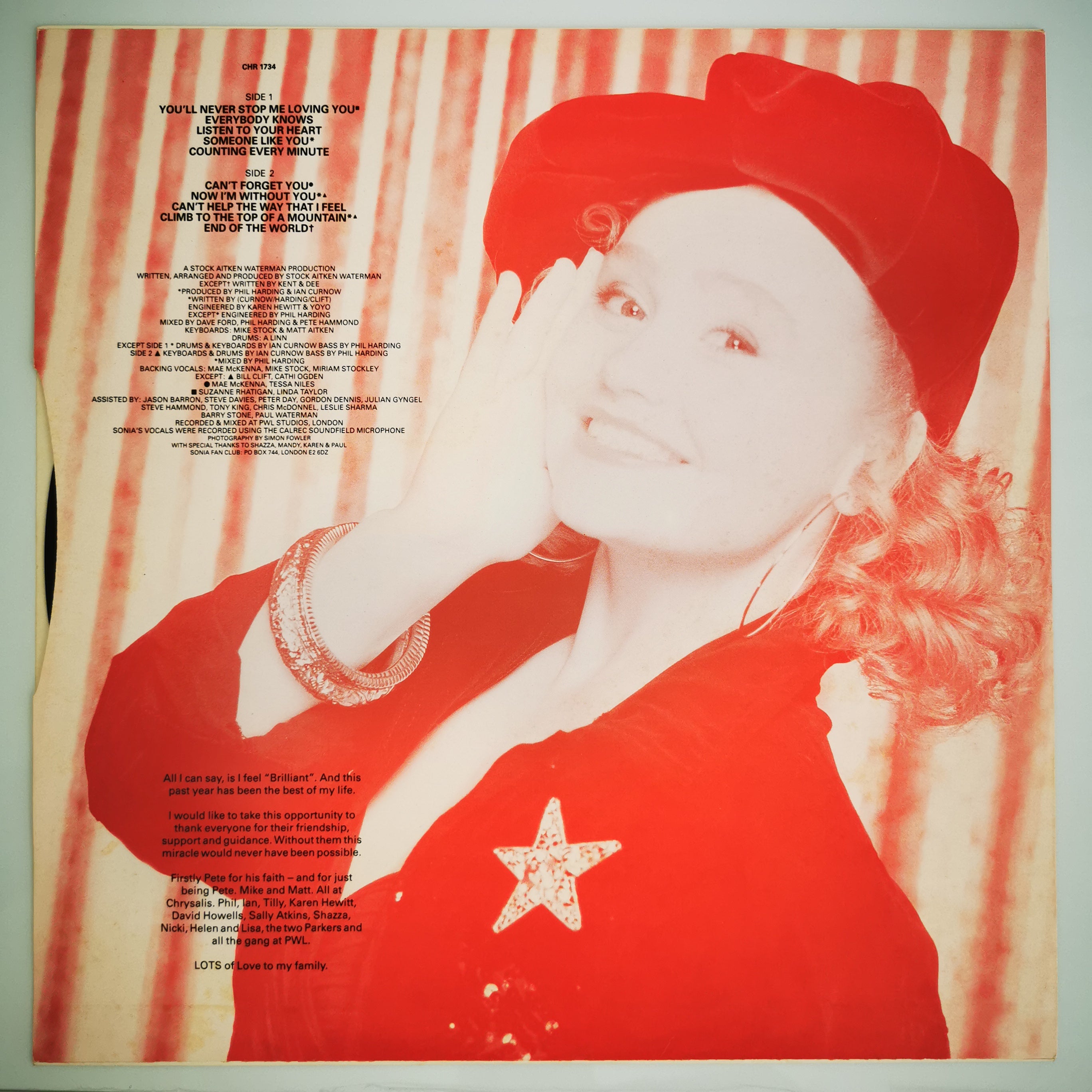 Sonia – Everybody Knows Vinyl LP Record
