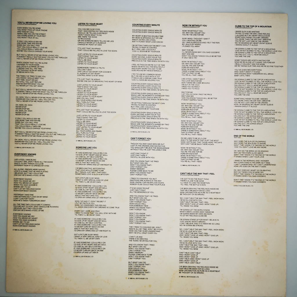 Sonia – Everybody Knows Vinyl LP Record