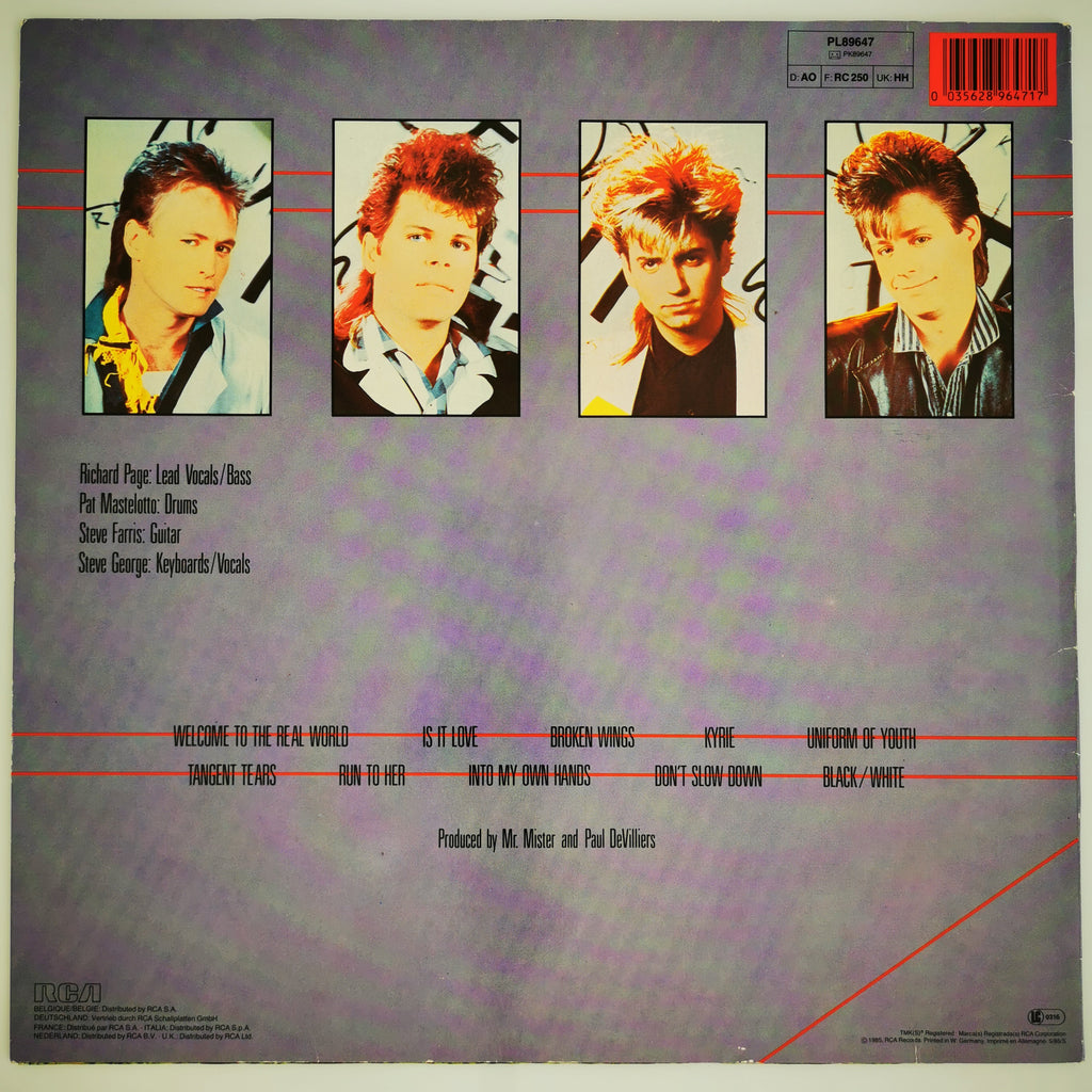 Mr. Mister – Welcome To The Real World Vinyl LP Record